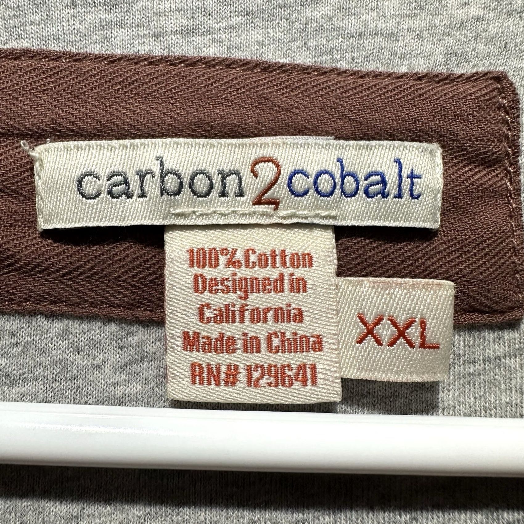 Carbon2Cobalt Carbon2cobalt Shirt Mens 2XL Gray Striped Jersey Button Up Metal Thick Lined Casual Outdoor Classic Size US XXL / EU 58 / 5 - 5 Thumbnail