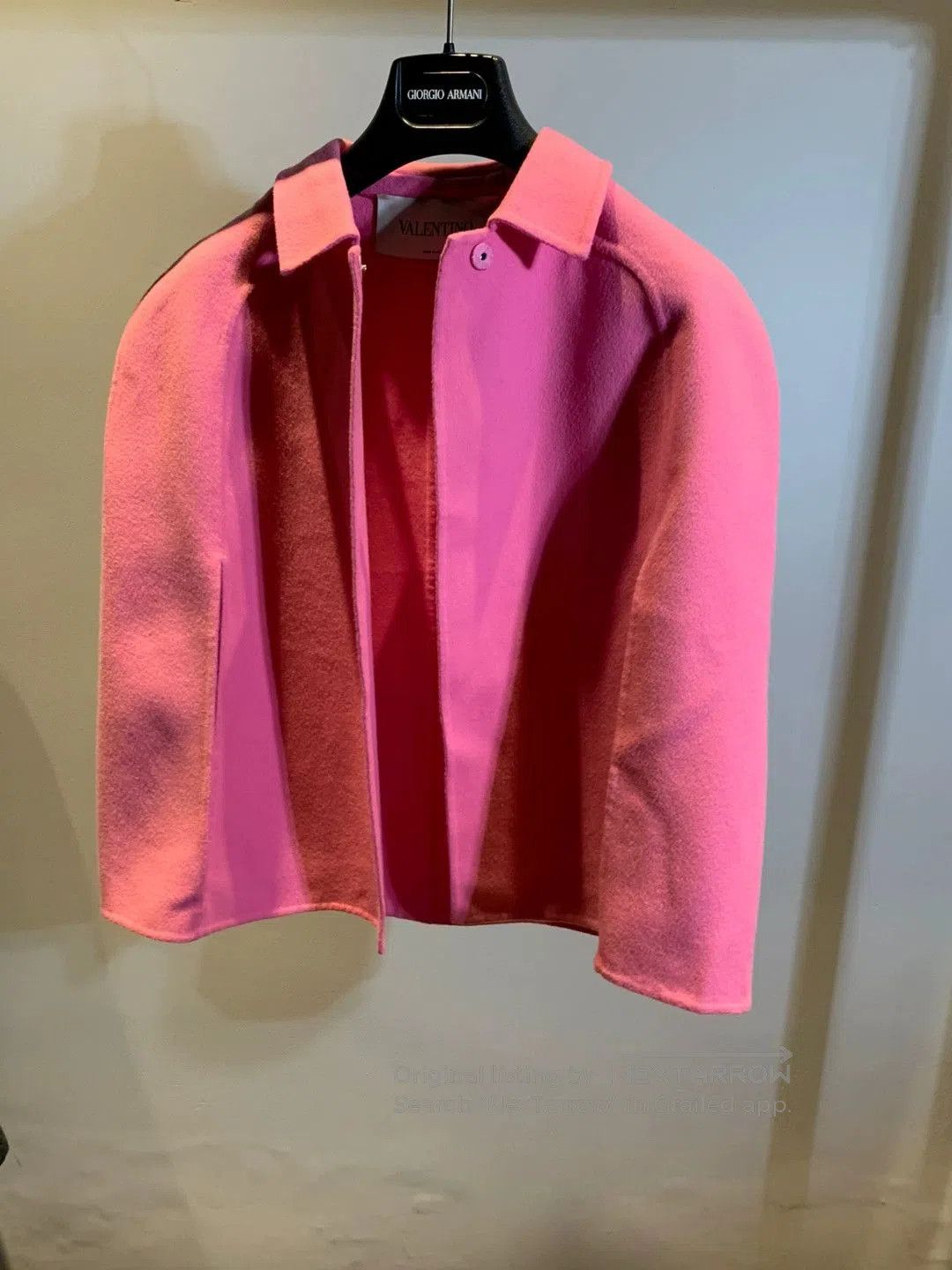 Valentino Valentino Pink Wool Cape. Size US M / EU 48-50 / 2 - 1 Thumbnail