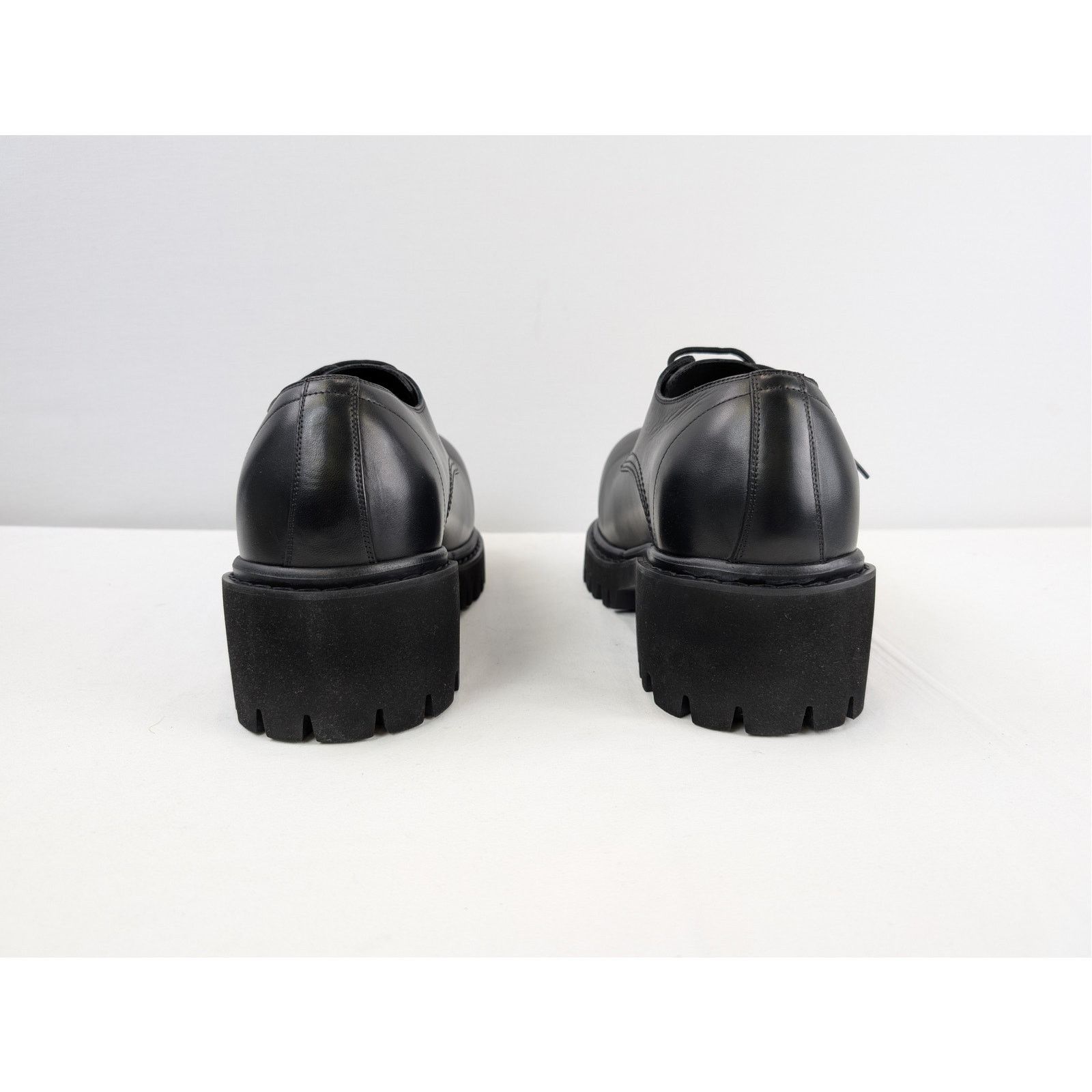Balenciaga o1rshd1 Soft Calfskin Stomper Derbie BB Boots in Black Size US 8 / EU 41 - 11 Thumbnail