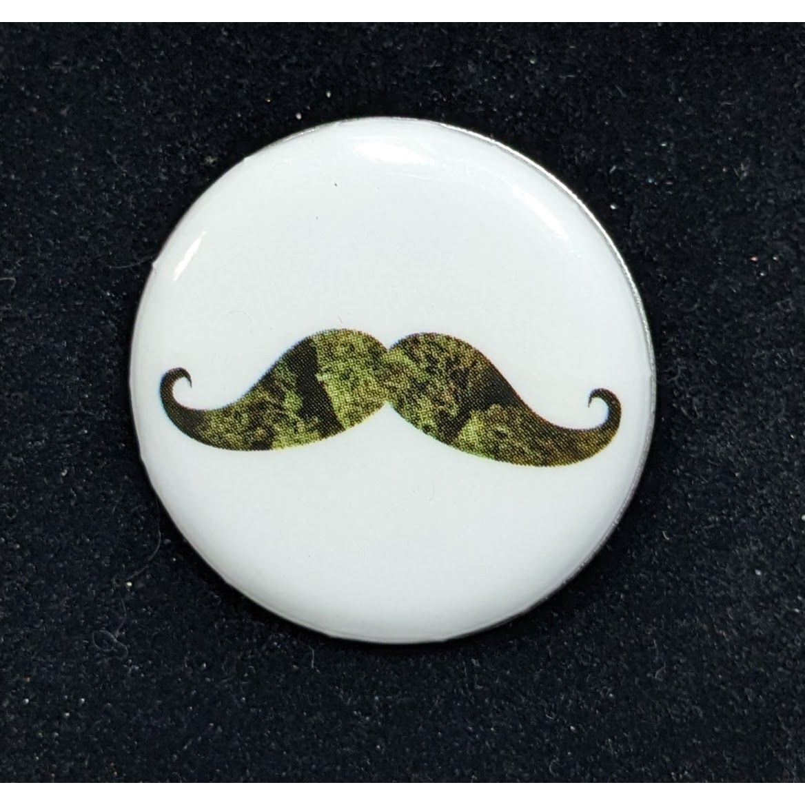 Other Quirky Hipster Cannabis Print Moustache Pin Size ONE SIZE - 3 Thumbnail