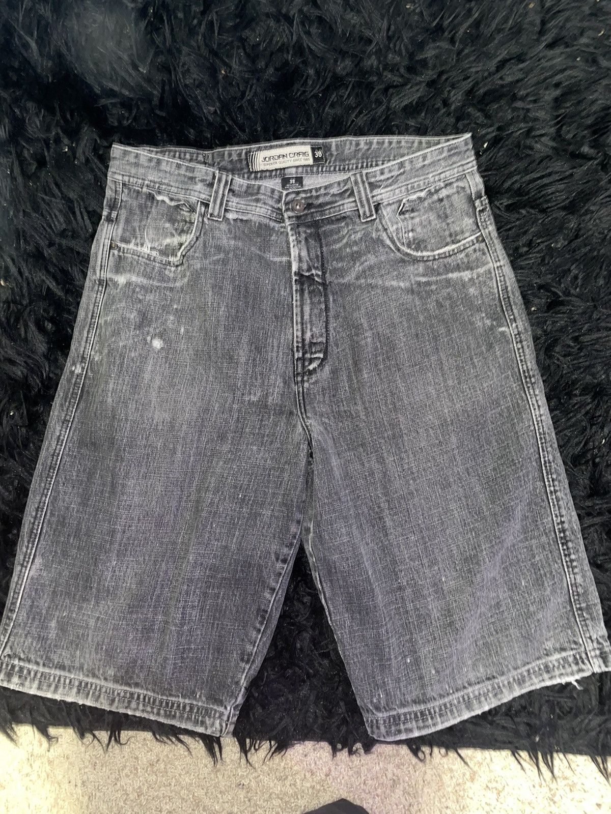 Vintage Vintage Jordan Craig Black Denim Shorts Size US 38 / EU 54 - 1 Thumbnail