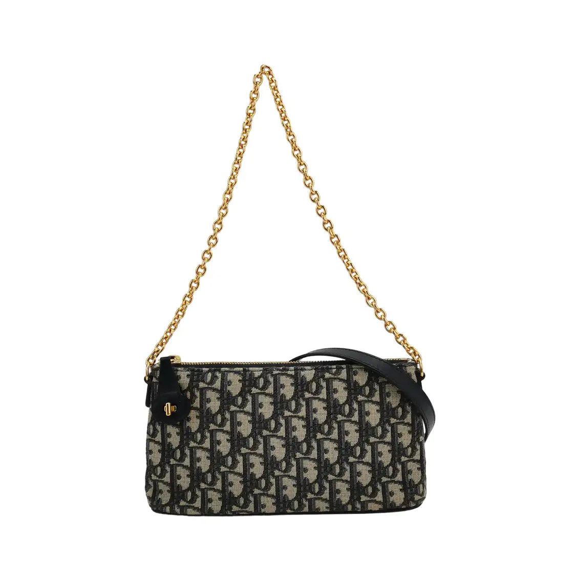Dior DIOR 30 Montaigne mini beige canvas monogram jacquard Montaigne bag shoulder bag Size ONE SIZE - 1 Thumbnail