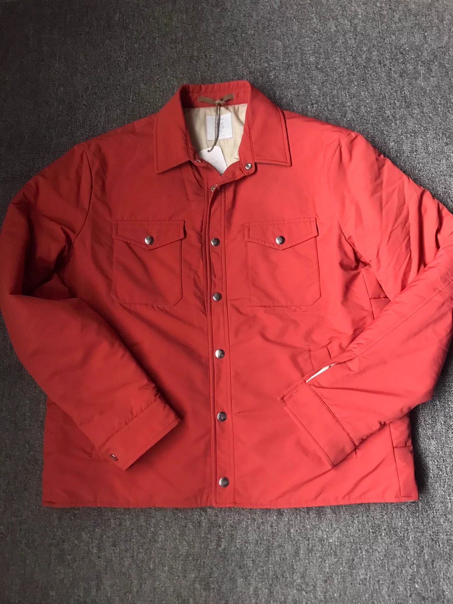 Eleventy Eleventy Puffer Jacket Hermès Orange Loro Piana 54 Size US L / EU 52-54 / 3 - 3 Thumbnail