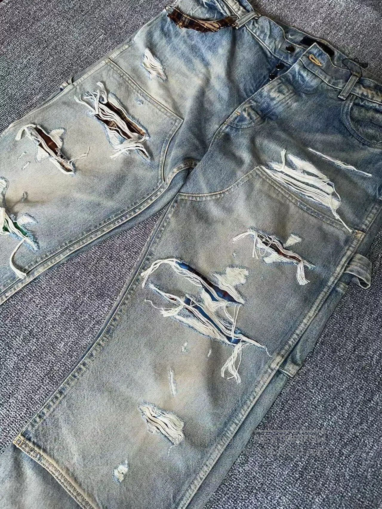 Amiri amiri distressed loose fit denim pants. Size US 34 / EU 50 - 2 Thumbnail
