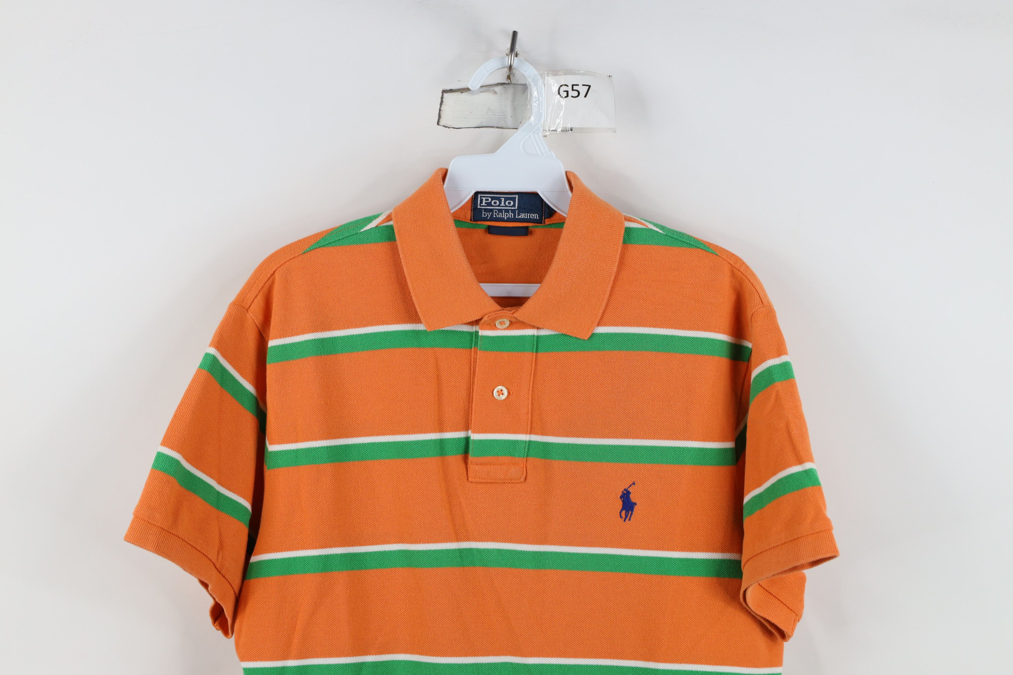 Ralph Lauren Vintage Ralph Lauren Striped Pique Cotton Golf Polo Shirt Size US M / EU 48-50 / 2 - 2 Thumbnail