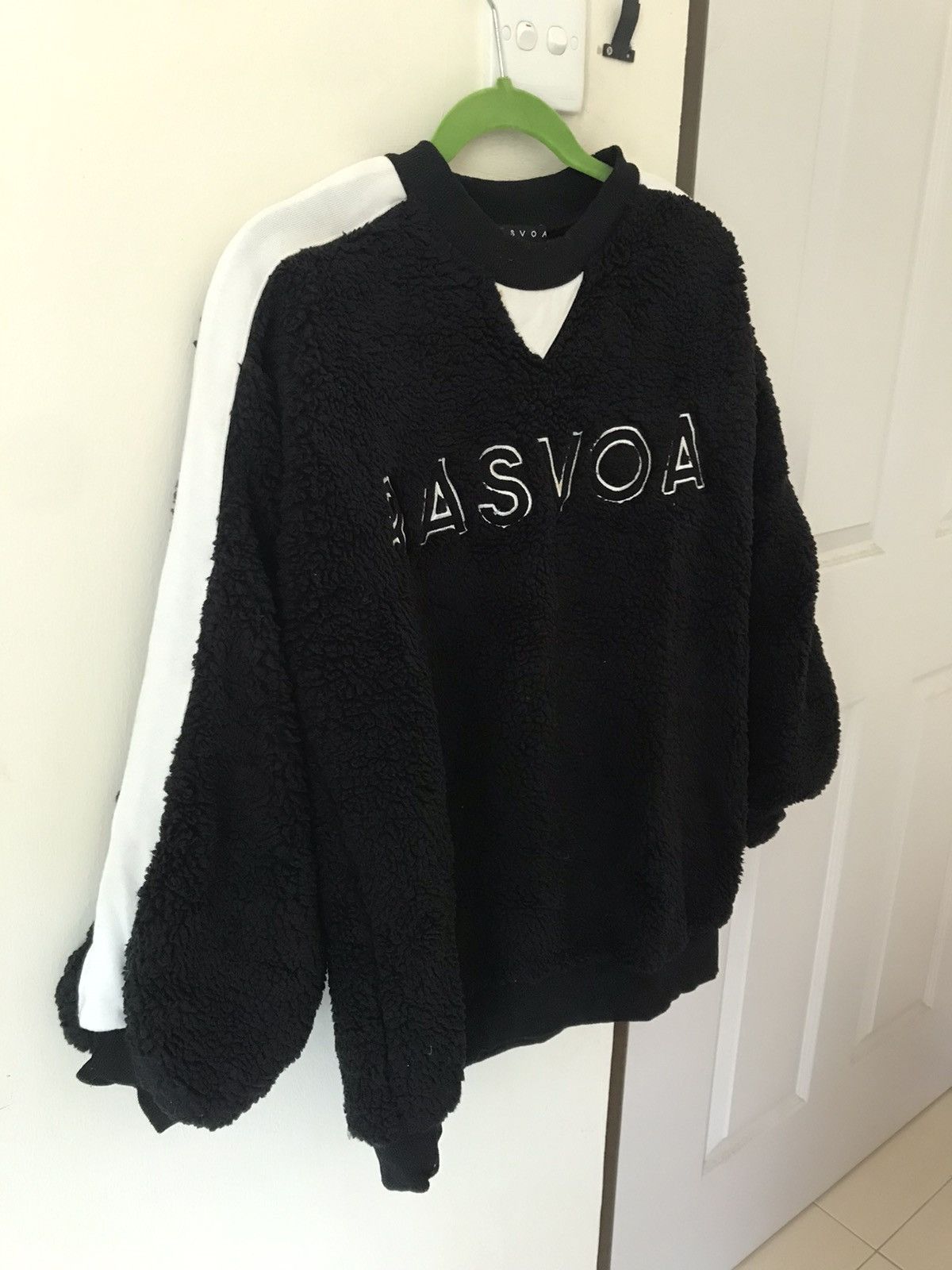 Japanese Brand Rasvoa Sherpa Black Plain Sweatshirt Size US L / EU 52-54 / 3 - 4 Thumbnail