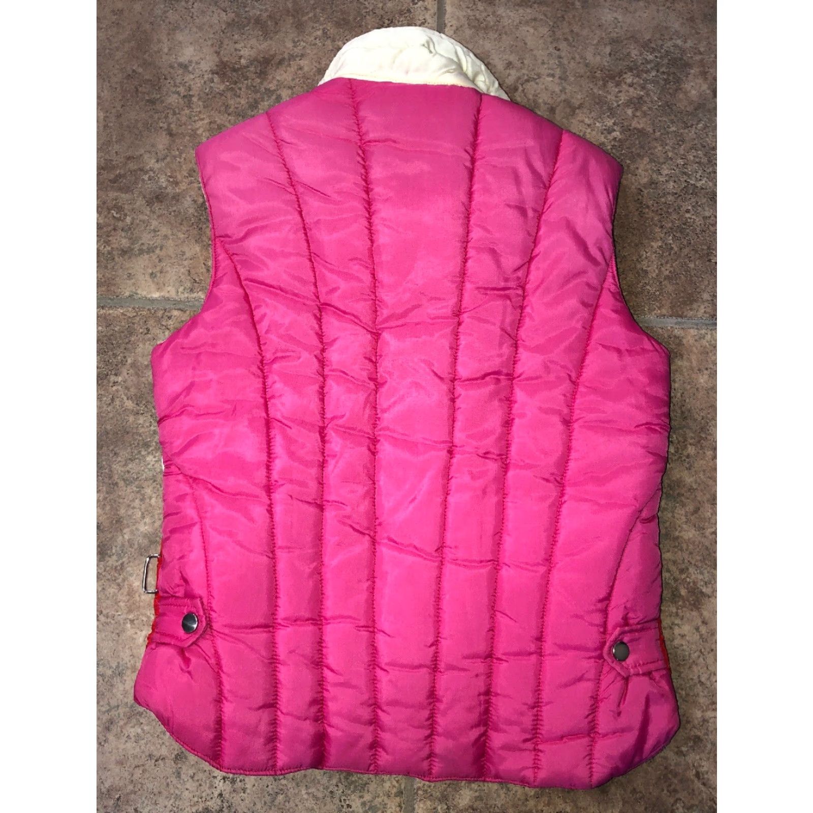 Vintage Compass Point Womens Pink Full Zip Puffer Style Vest M Vest Size M / US 6-8 / IT 42-44 - 4 Thumbnail