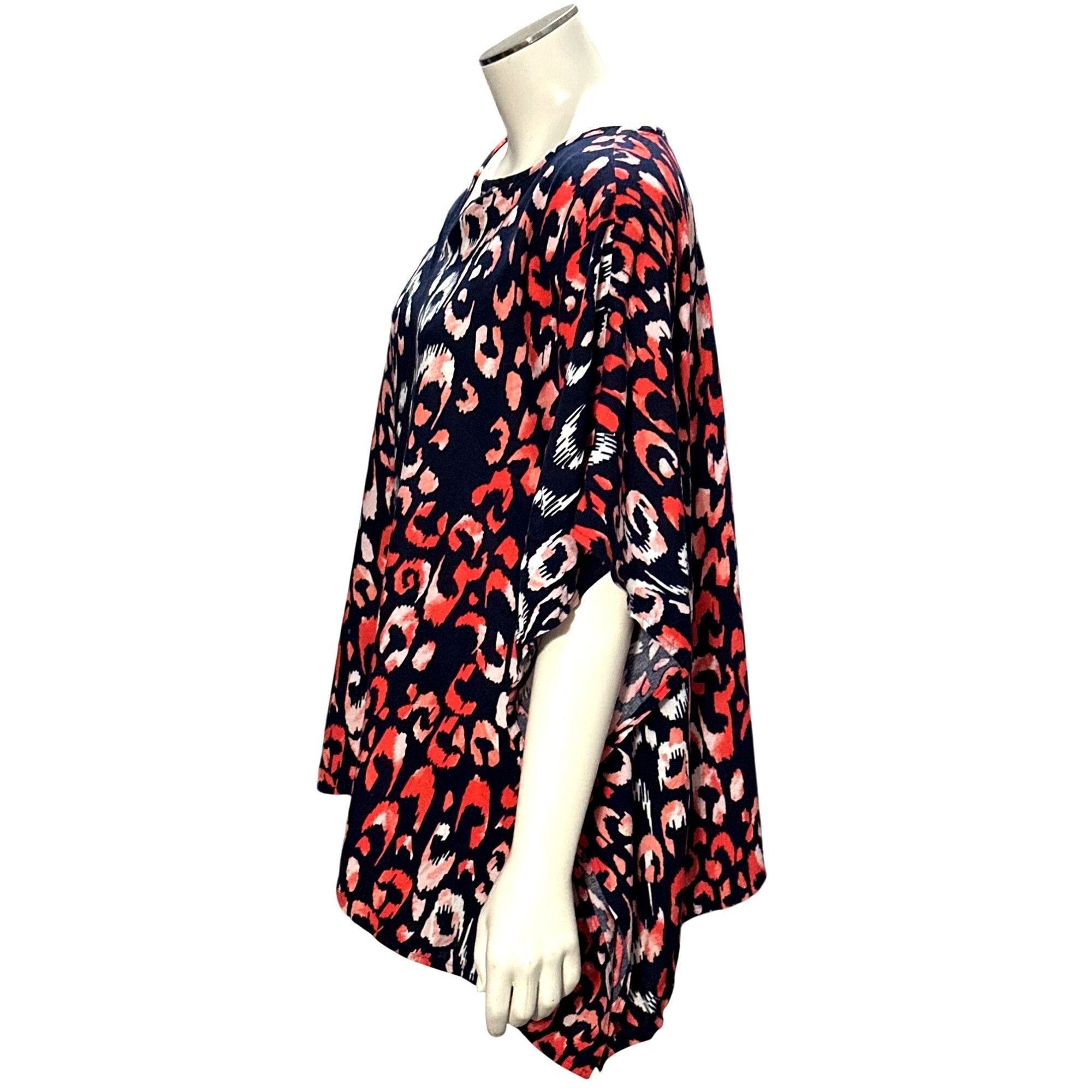 Other CCC Chic Trendy Red Ruby Leopard Cheetah Print Kimono Blouse Size 3XL / US 20-22 - 2 Thumbnail
