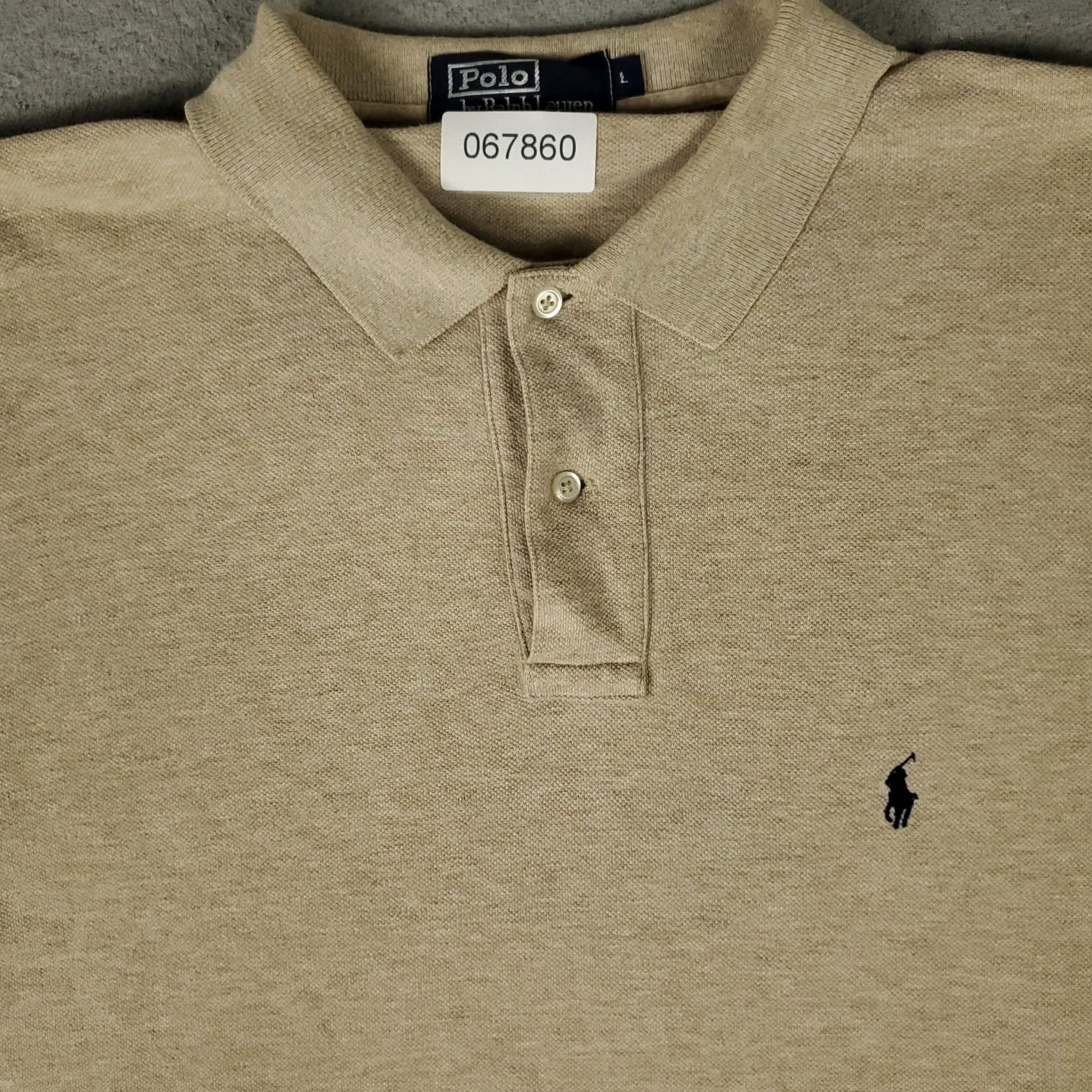 Ralph Lauren Ralph Lauren Polo Shirt Mens Large Beige Pony Casual Short Sleeve Polo Size US L / EU 52-54 / 3 - 2 Thumbnail
