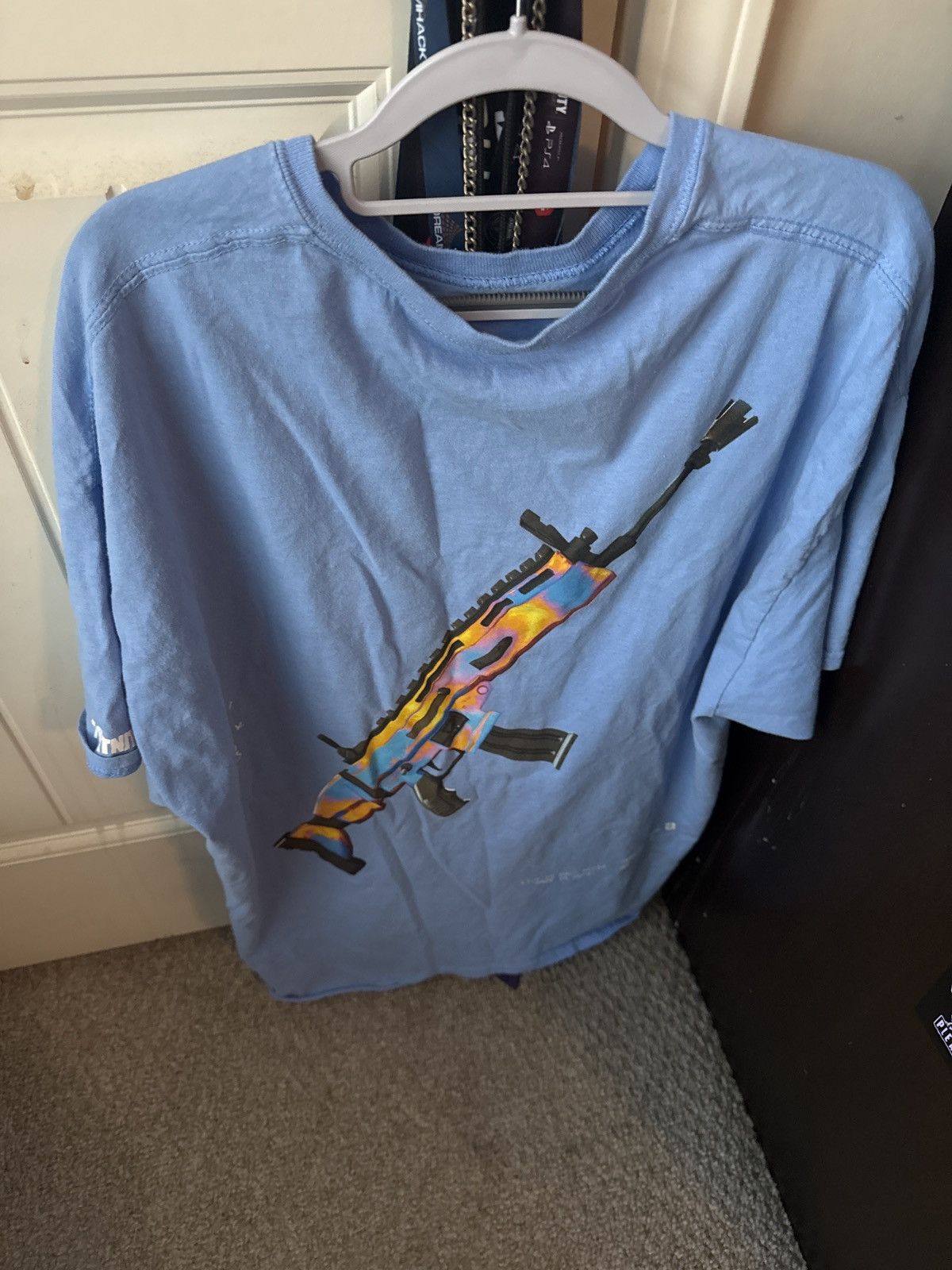 Travis Scott Astroworld Fornite Scar Tee Size US XL / EU 56 / 4 - 2 Thumbnail