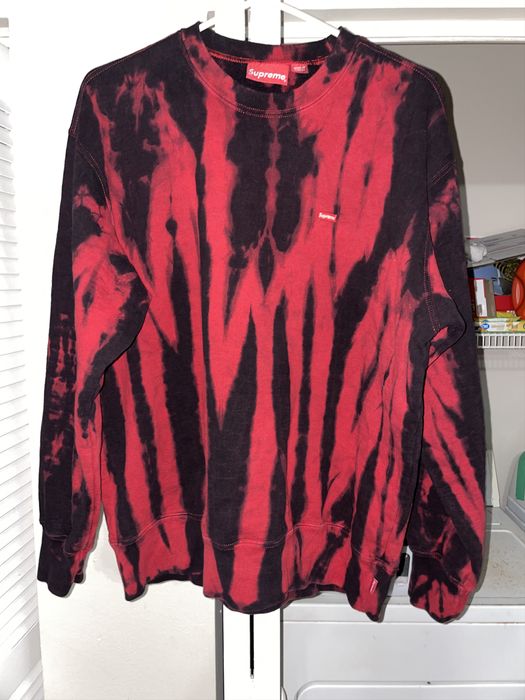 Supreme Supreme Small Box Crewneck FW21 Red Tie Dye size Medium