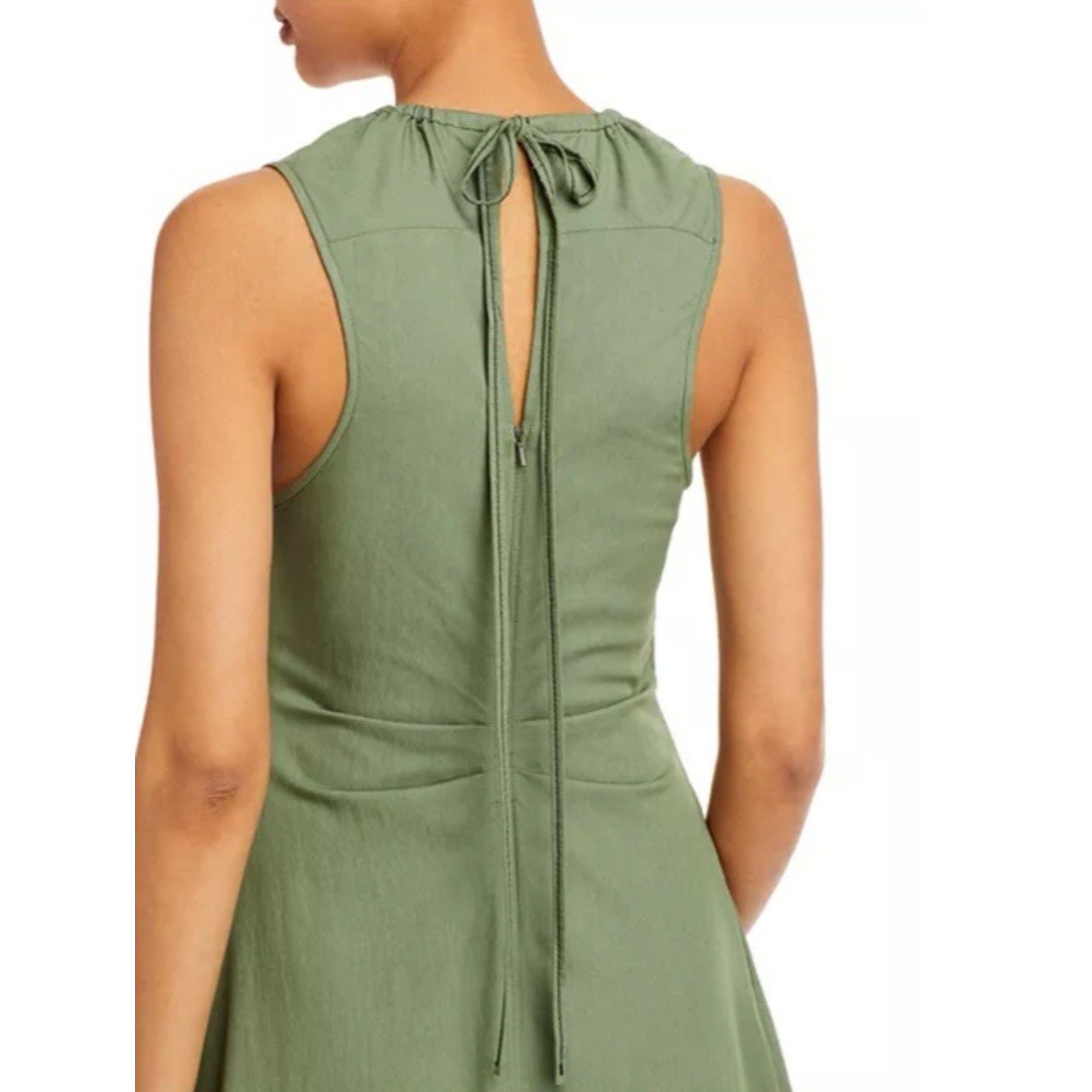 Proenza Schouler Proenza Schouler White Label Drawstring Midi Dress Green 6 Size M / US 6-8 / IT 42-44 - 2 Thumbnail