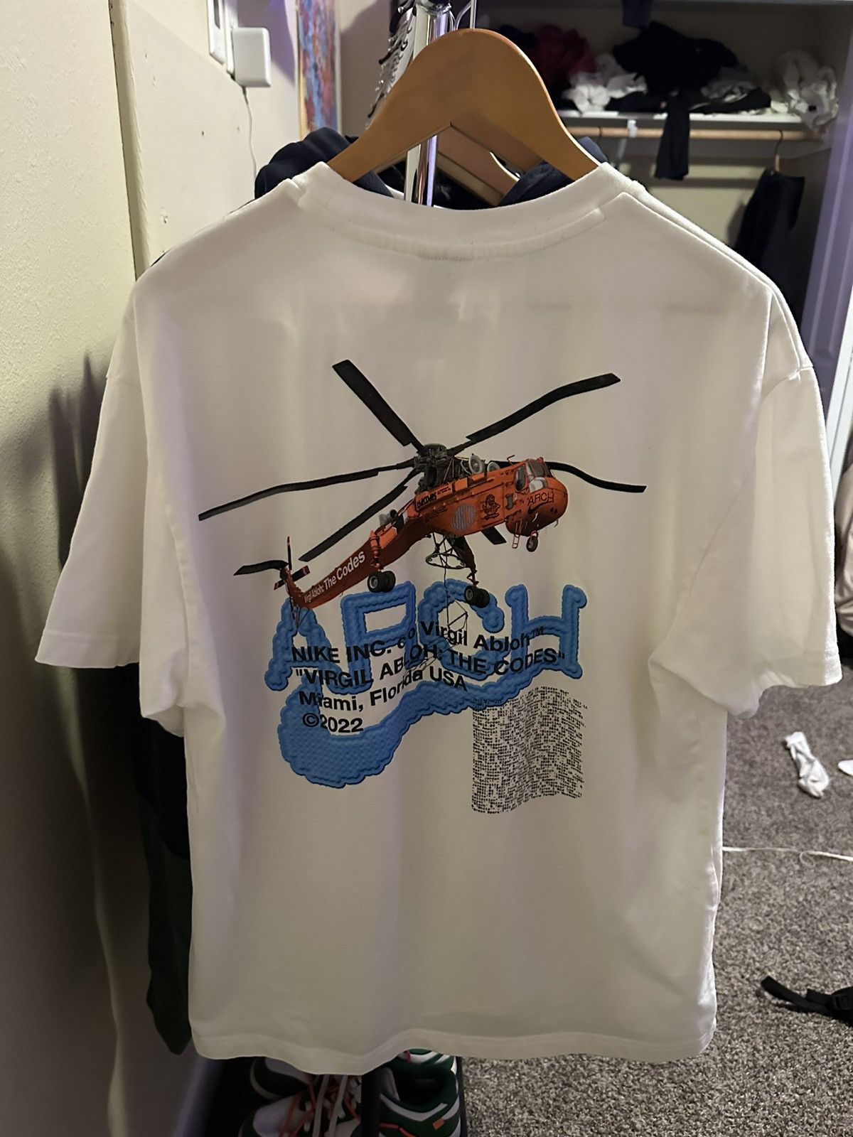 Nike Off White Virgil Abloh Nike x Virgil Abloh x The Codes x Rubell t shirt white Grailed