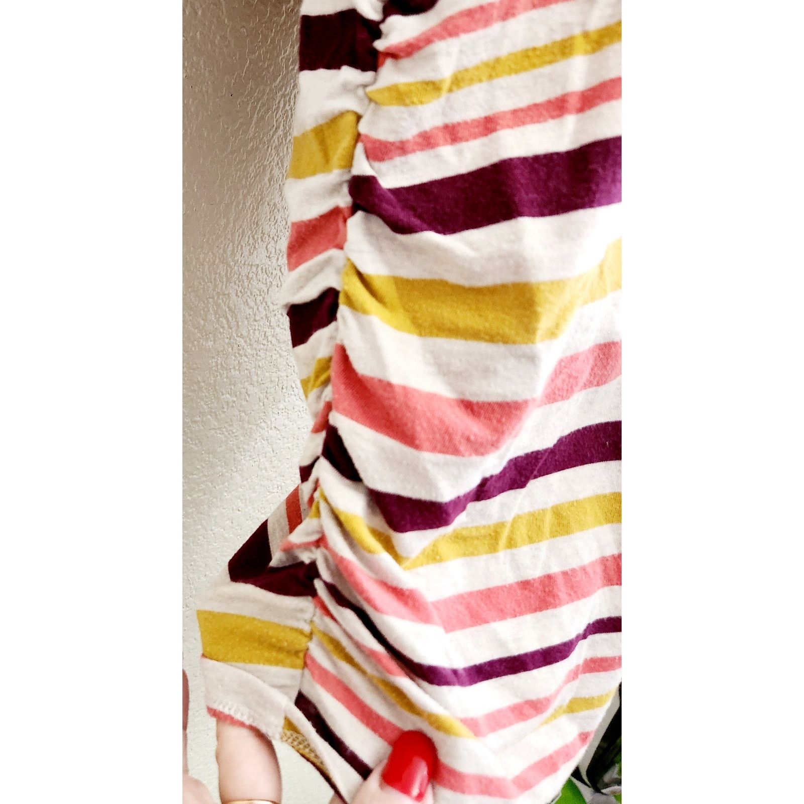 Other Motherhood Maternity Beige Pink Yellow Striped Top Medium Size M / US 6-8 / IT 42-44 - 3 Thumbnail