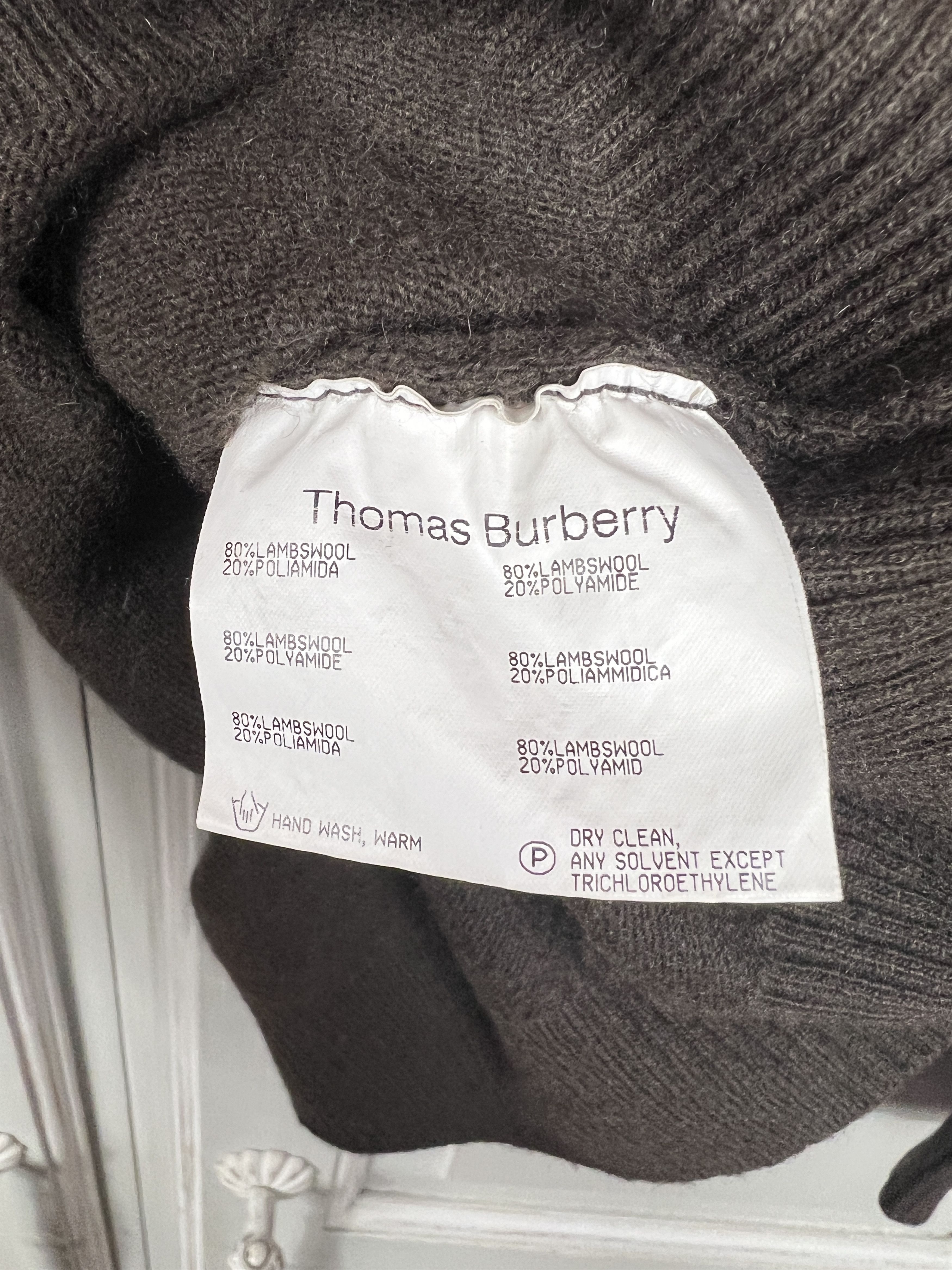 Burberry × Vintage VINTAGE THOMAS BURBERRY WOOL SWEATER Size US XL / EU 56 / 4 - 7 Thumbnail