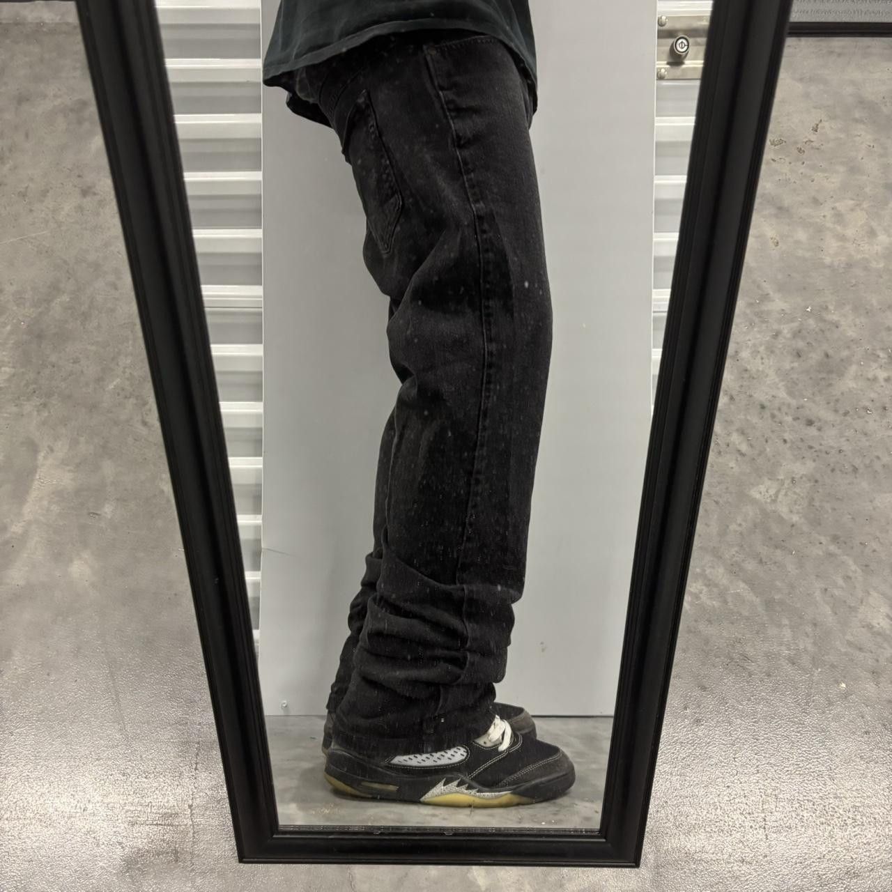 Japanese Brand × Vintage Crazy Vintage Y2K/2000s Grunge Solid Black Denim Jeans! Size US 34 / EU 50 - 2 Thumbnail