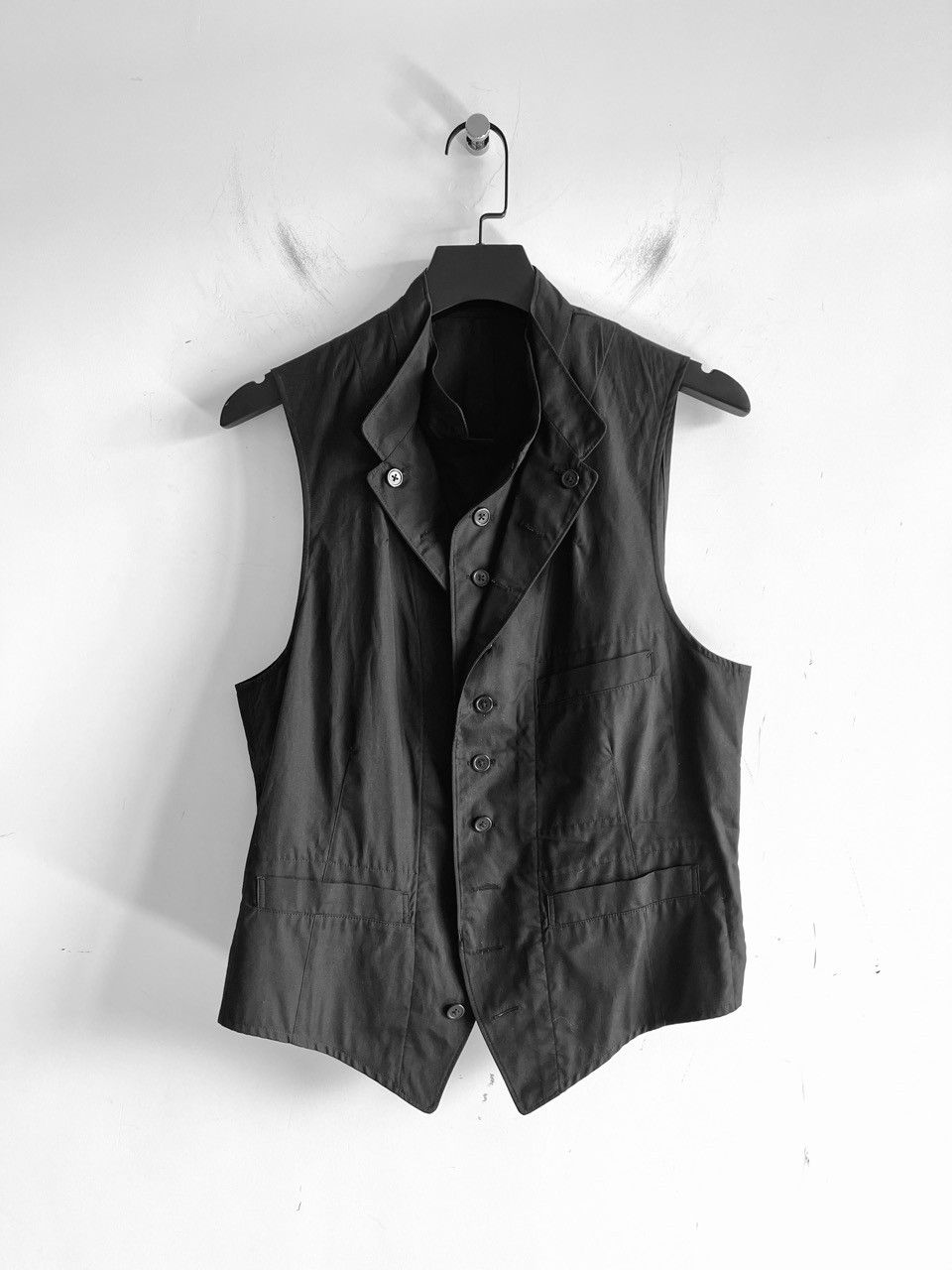 Yohji Yamamoto Yohji Yamamoto Pour Homme - Double Collar 9BS Vest Size US L / EU 52-54 / 3 - 2 Thumbnail
