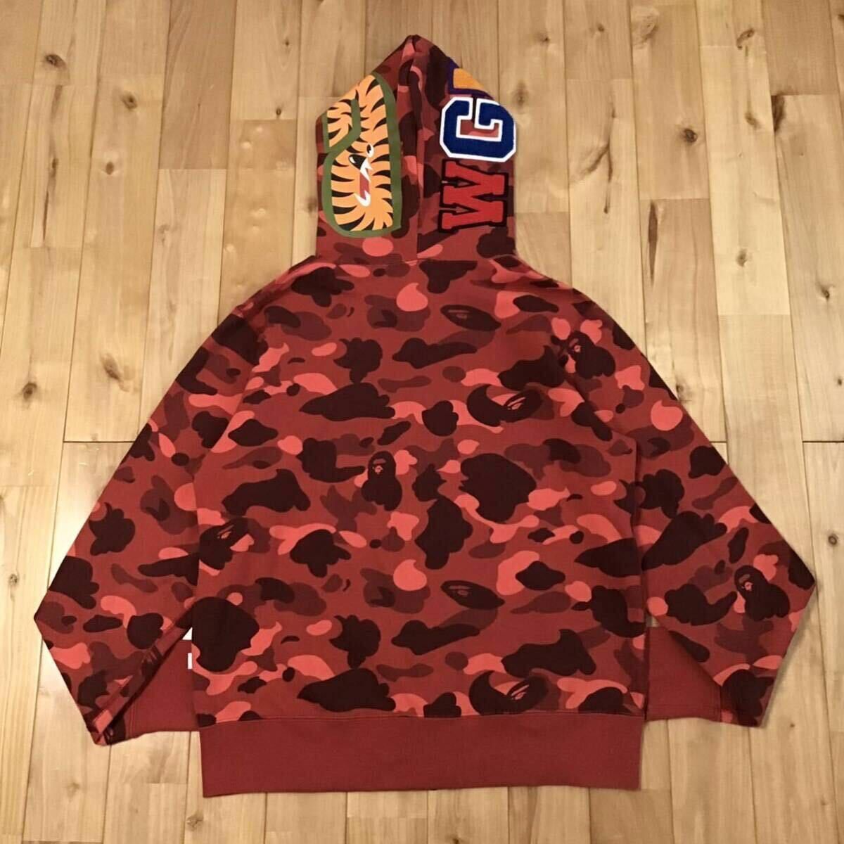Bape BAPE Red camo Shark full zip hoodie a bathing ape Size US L / EU 52-54 / 3 - 2 Thumbnail