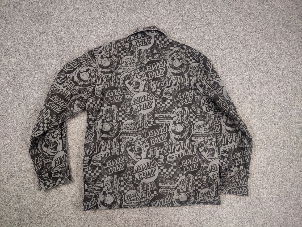 Santa Cruz Skateboards Santa Cruz El Jefe All-Over Pattern Long Sleeve Zip Jacket Size US L / EU 52-54 / 3 - 12 Thumbnail