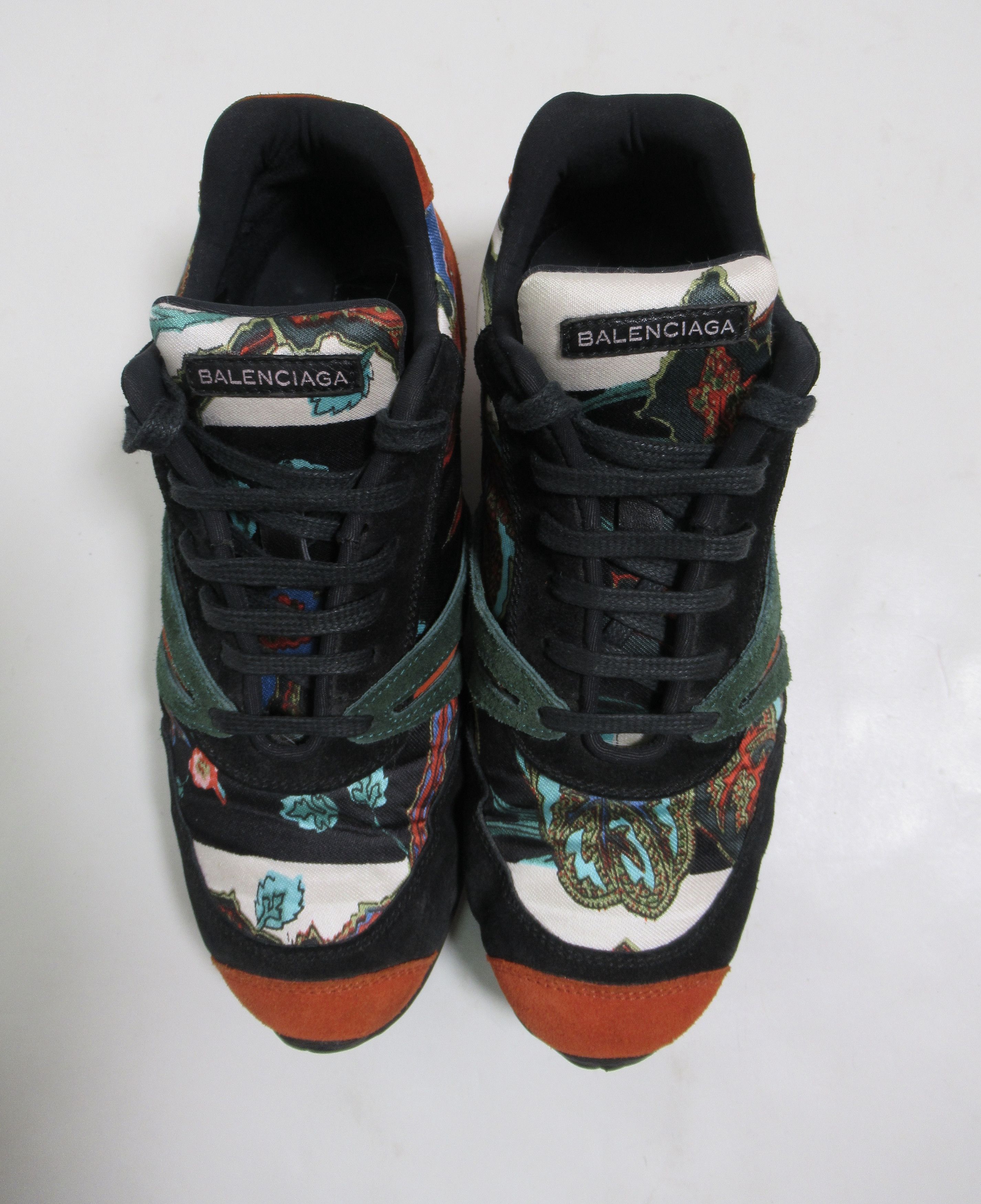 Balenciaga Balenciaga Women's Multicolor Fabric Suede Leather Sneaker Size US 8.5 / IT 38.5 - 3 Thumbnail