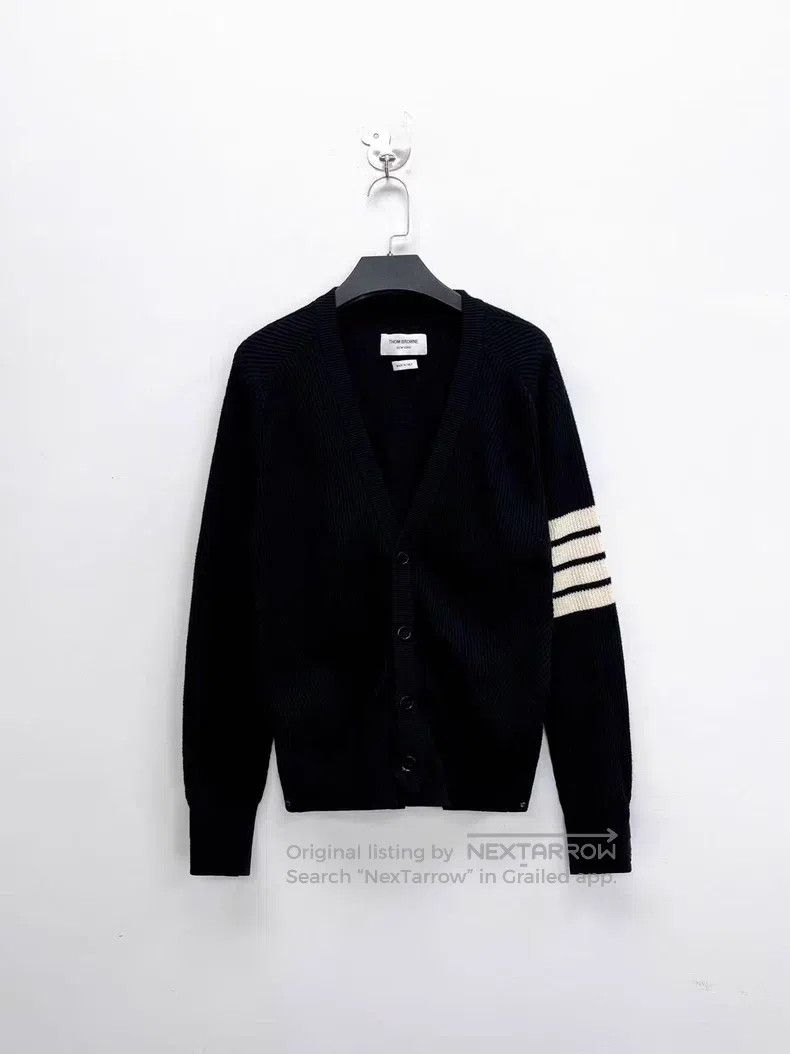 Thom Browne Thom Browne Black Knit Cardigan Jacket Size US S / EU 44-46 / 1 - 1 Thumbnail