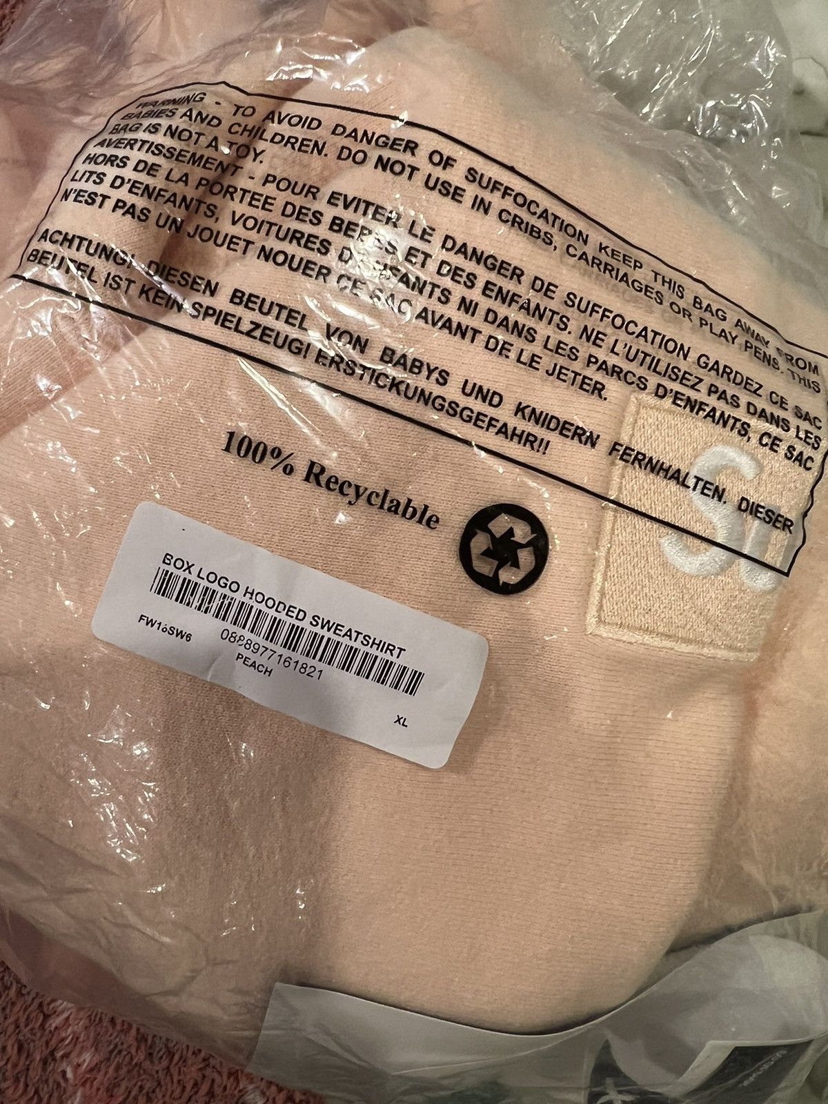 Supreme Supreme Box Logo Hoodie Peach Size US XL / EU 56 / 4 - 9 Thumbnail