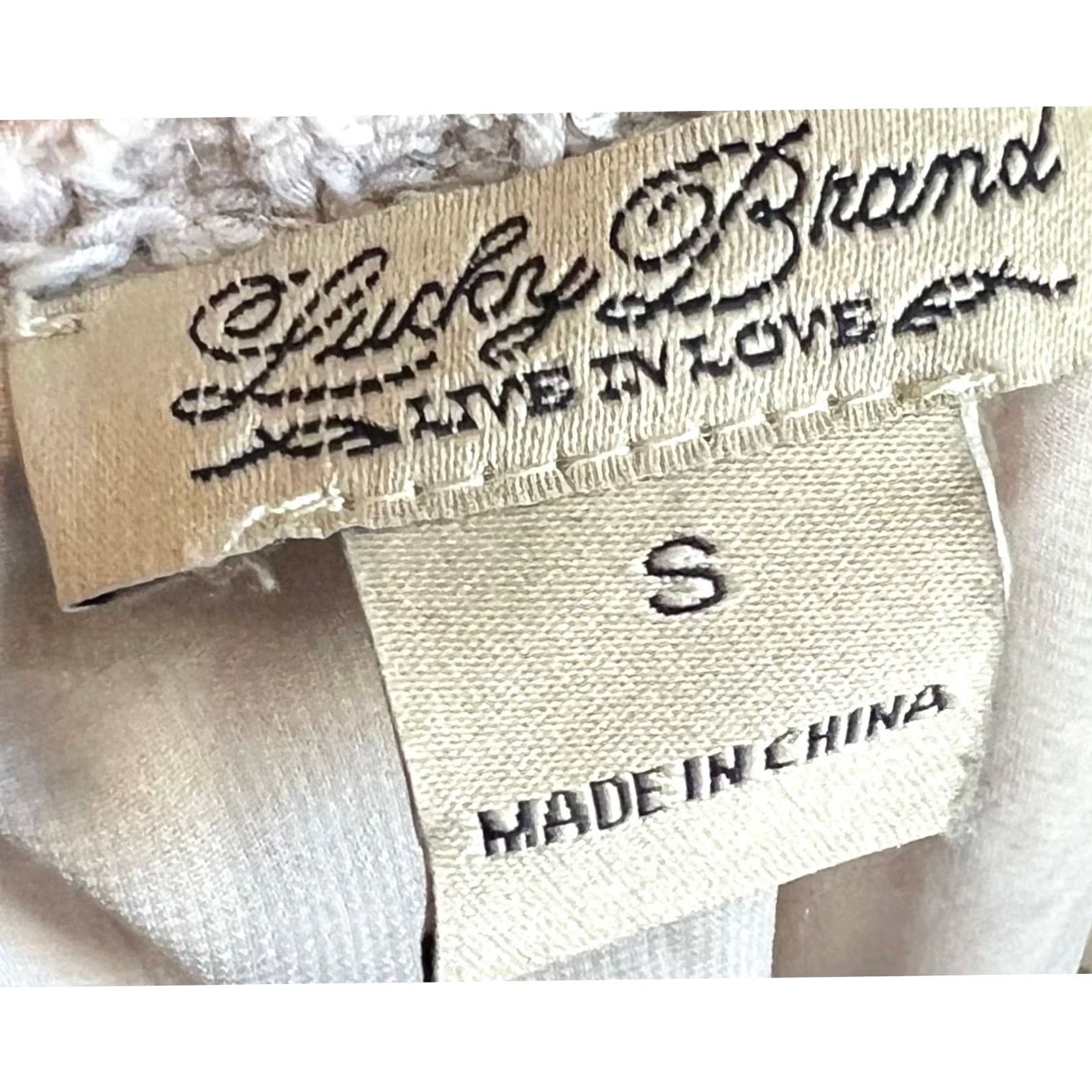 Lucky Brand Lucky Brand Crochet Open Weave Short Sleeve Layered Chiffon Cream Sz S Shirt Womens Pullover Open Knit Sweater Fashion Top Beige/Creme Size S / US 4 / IT 40 - 5 Thumbnail