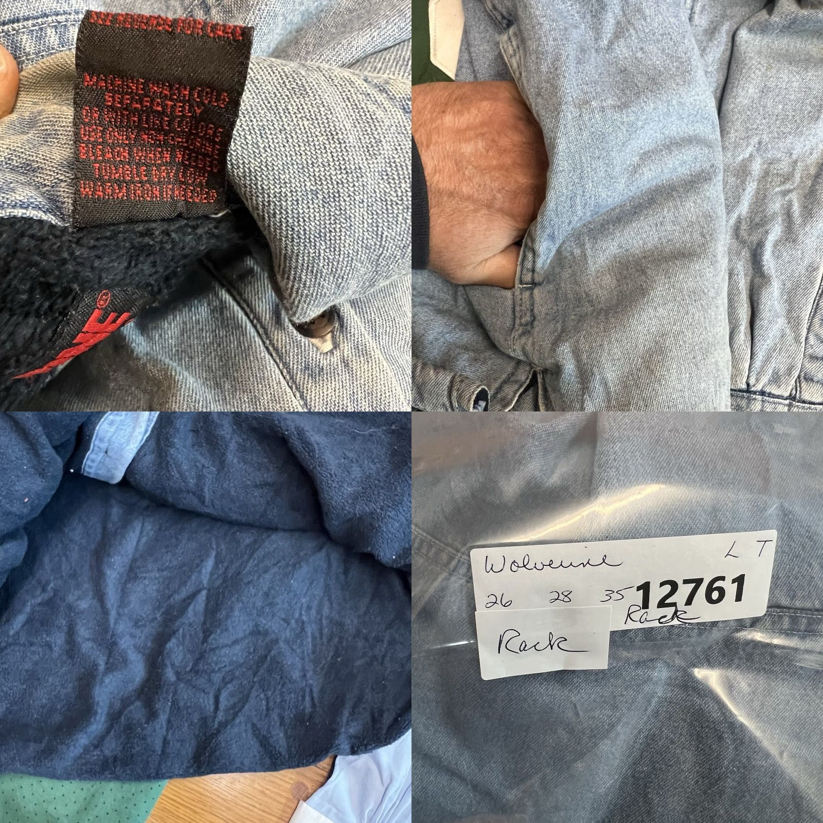 Denime Wolverine Denim Work Shacket LT Blue Sherpa Lined Button-Up Shirt Mens LT Western Outdoor Size US L / EU 52-54 / 3 - 8 Thumbnail