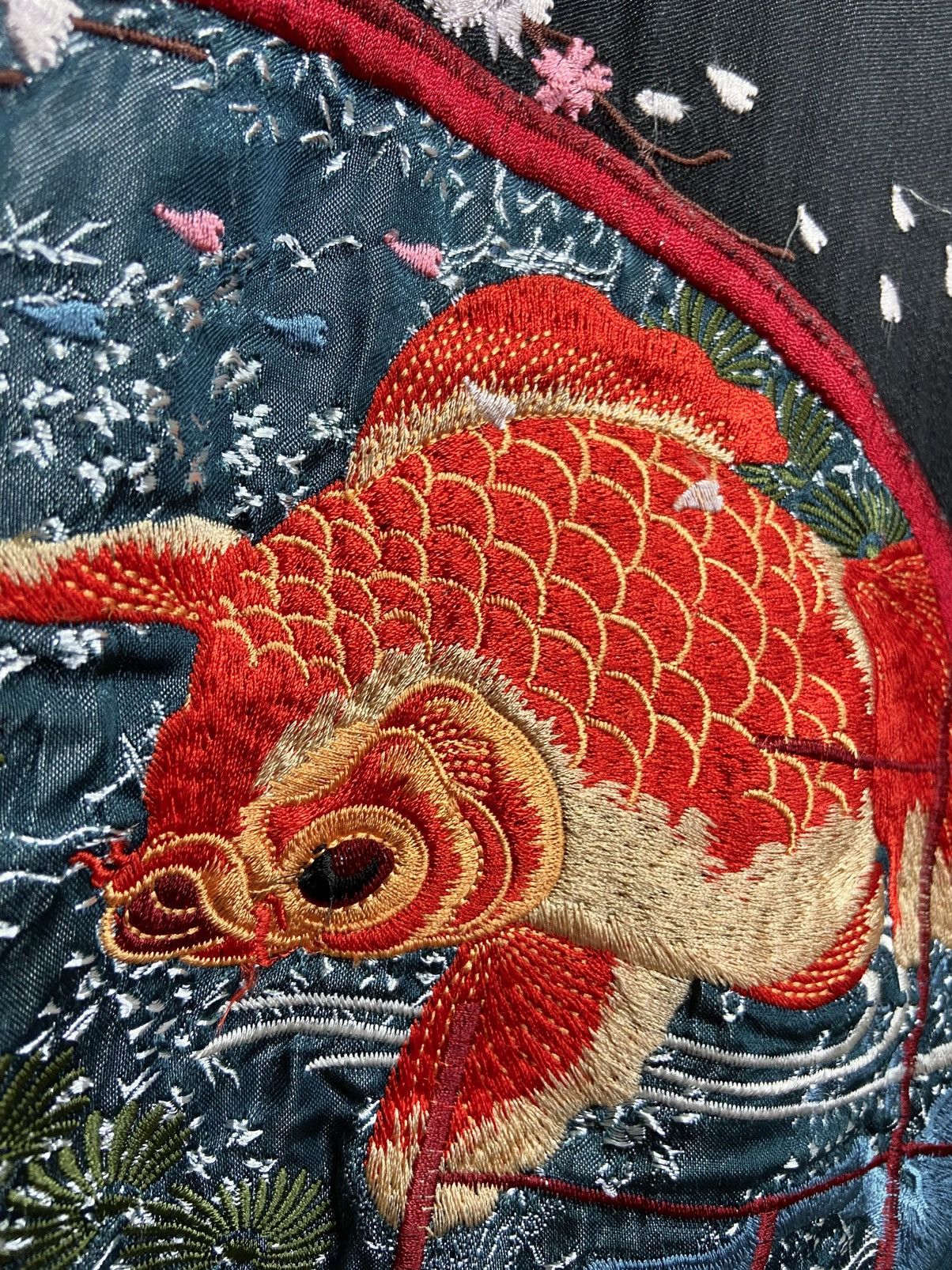 Japanese Brand Japanese classic script Silk Reversible Sukajan Koi Size US M / EU 48-50 / 2 - 14 Thumbnail
