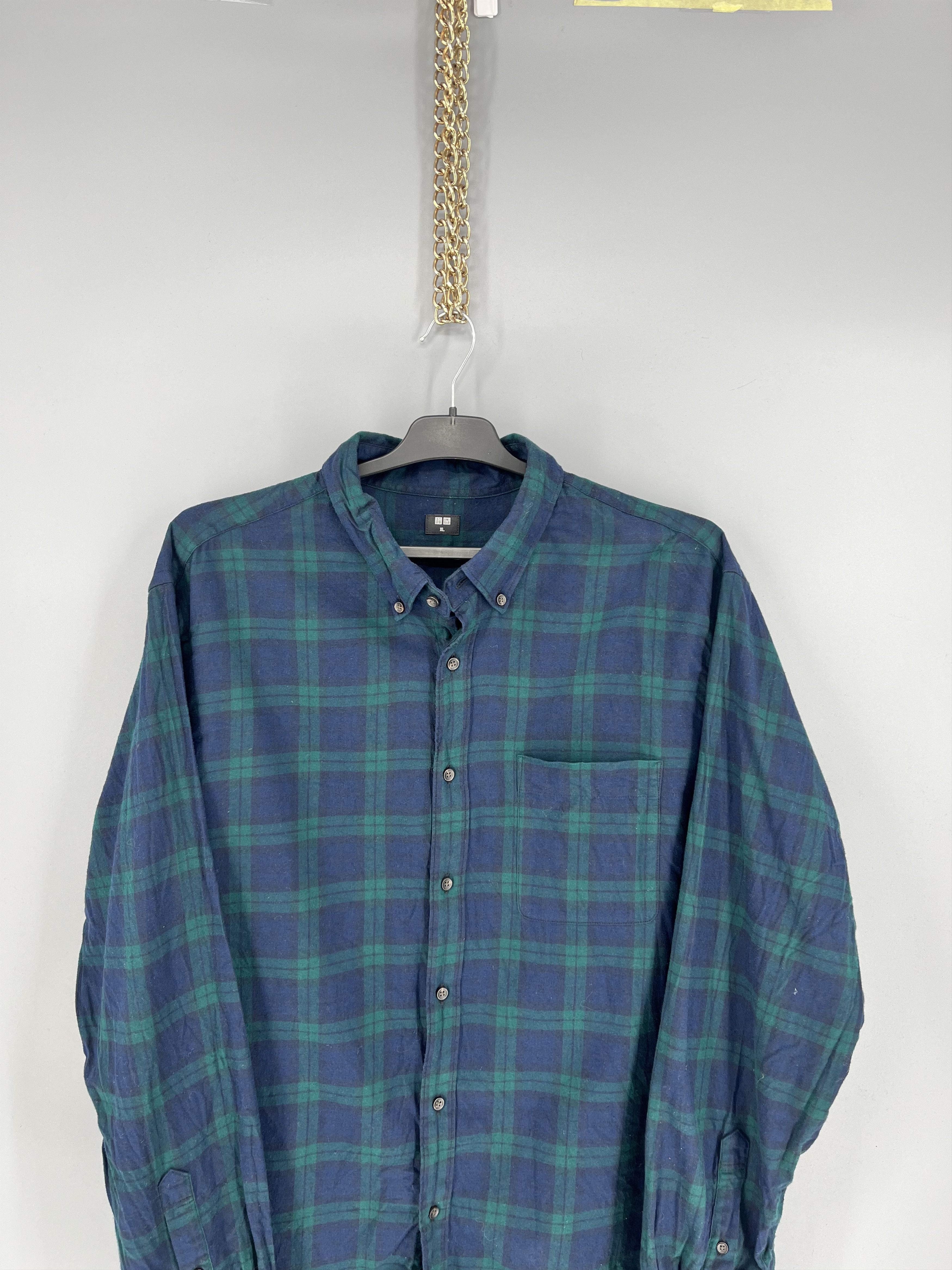Uniqlo × Vintage Vintage Uniqlo Flannel Shirt Button Up Travis Scott Style Size US XL / EU 56 / 4 - 6 Thumbnail