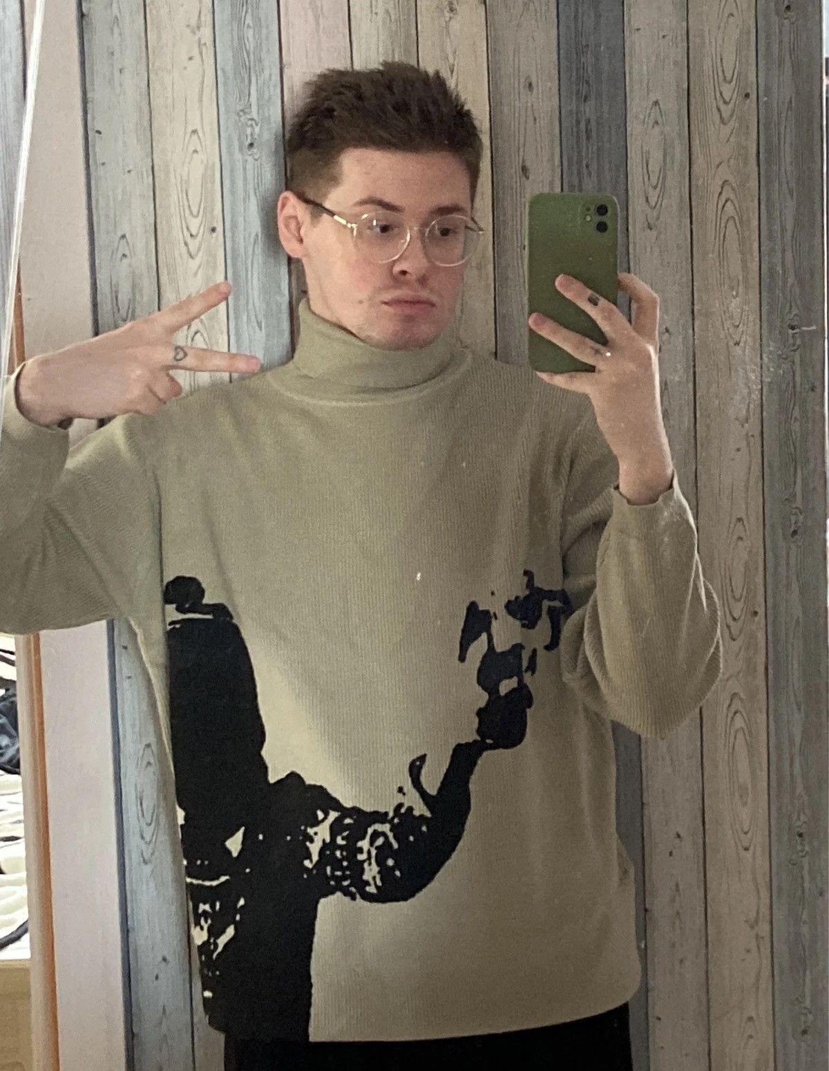 Other Knitted Sweater Harajuku Pullover High collar unisex style Size US L / EU 52-54 / 3 - 5 Thumbnail