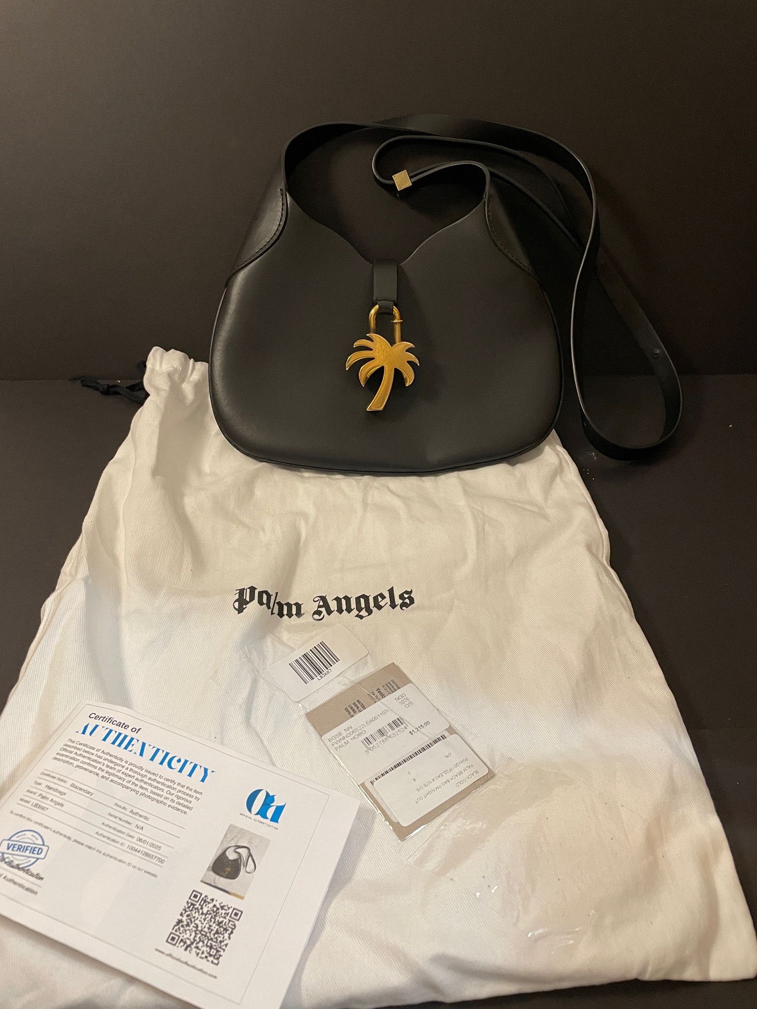 Palm Angels Palm hobo Leather Bag Size ONE SIZE - 1 Thumbnail