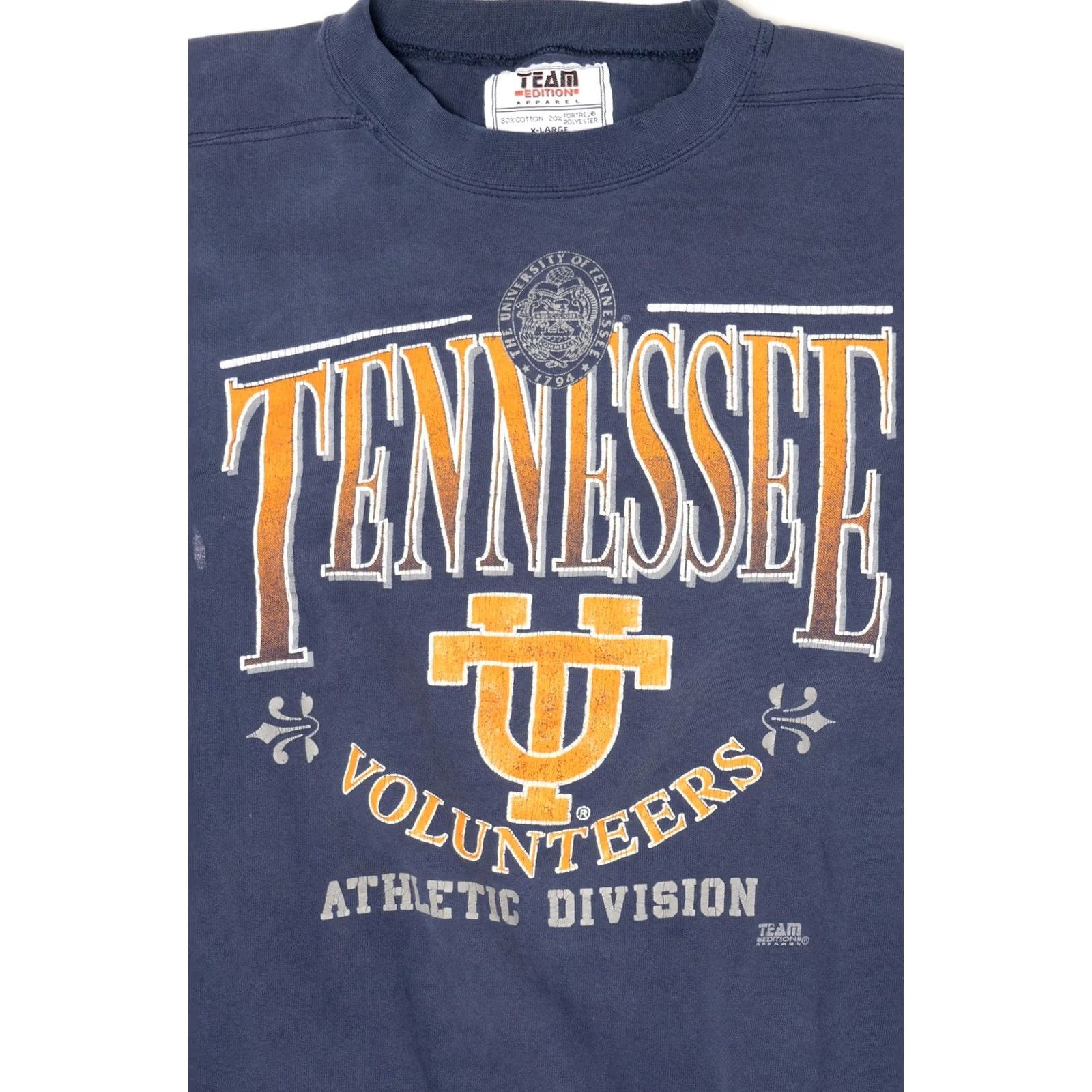 Vintage VINTAGE Tennessee Volunteers Athletic Division Sweatshirt 1990s X-Large Navy Blue Mens Womens (adjust as applicable) Size US XL / EU 56 / 4 - 2 Thumbnail