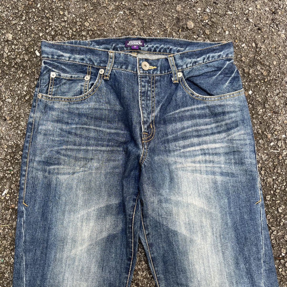 Hysteric Glamour Flare Jeans Clawmark Purple & Yellow Boot Cut Denim Punk Size US 34 / EU 50 - 3 Thumbnail