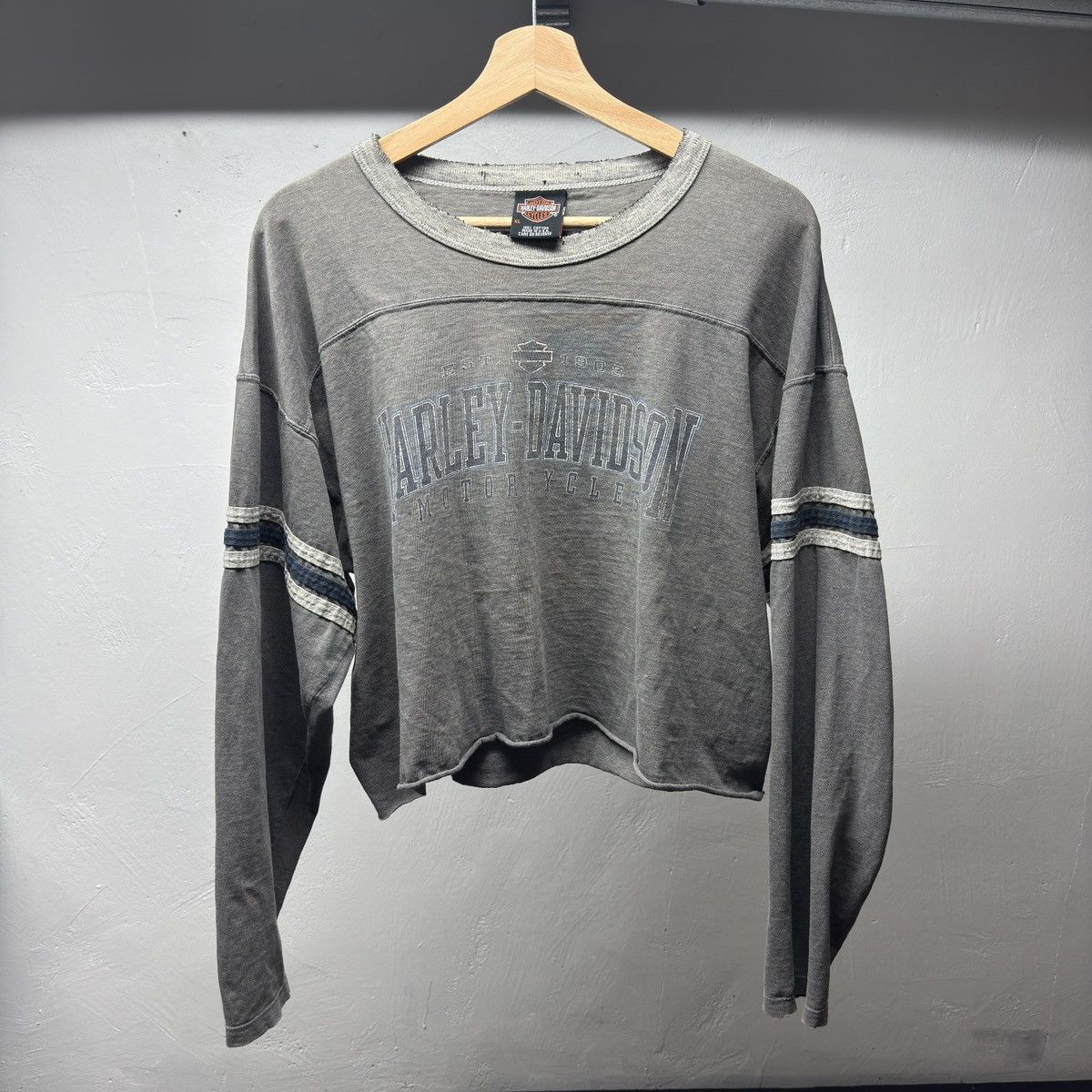 Harley Davidson Thrashed Distressed Cropped Harley Shirt ERD Grunge WCC Size US XL / EU 56 / 4 - 1 Thumbnail