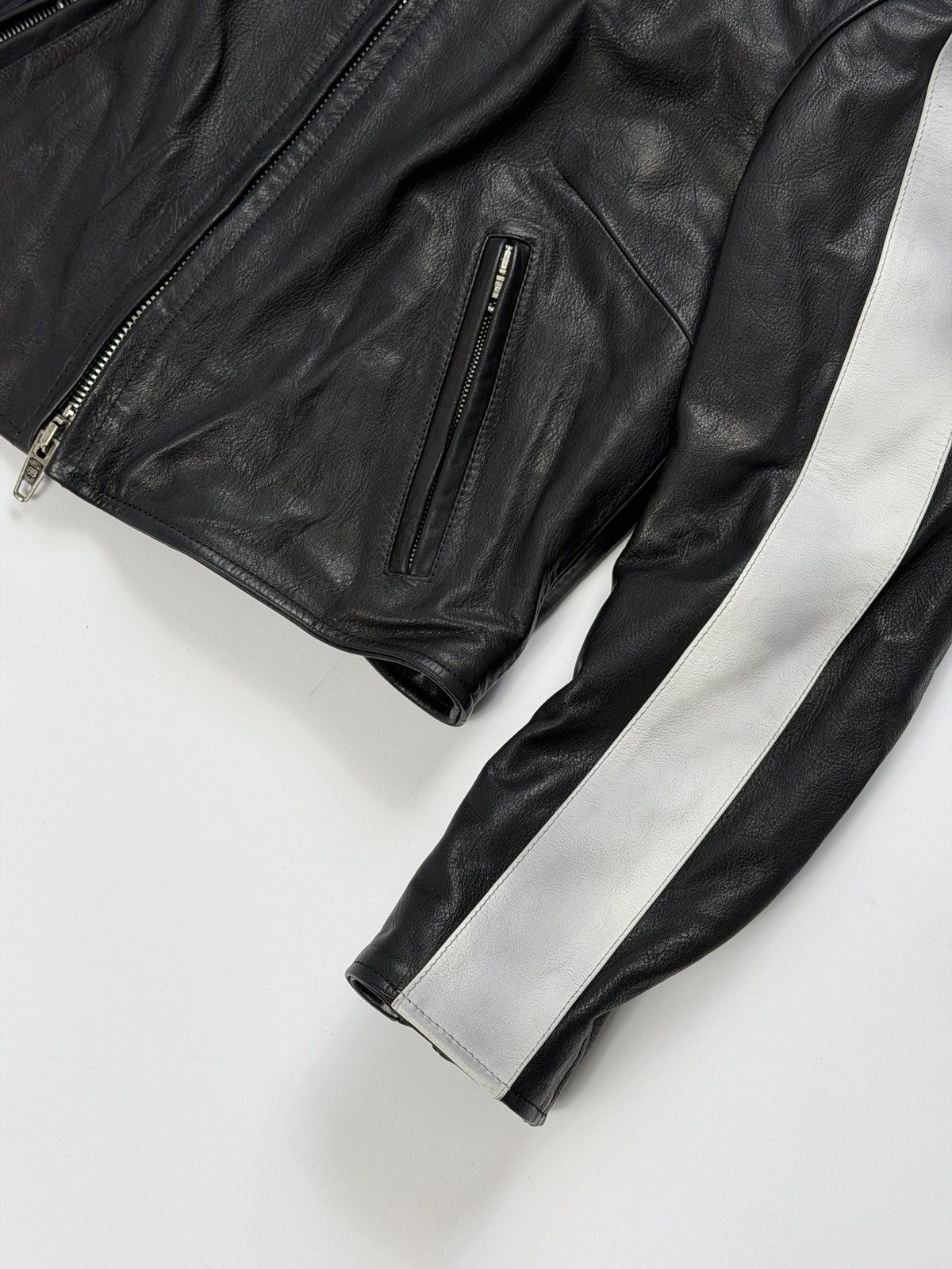 Balenciaga Balenciaga Shrunk Racer Jacket Black Leather Size M / US 6-8 / IT 42-44 - 4 Thumbnail