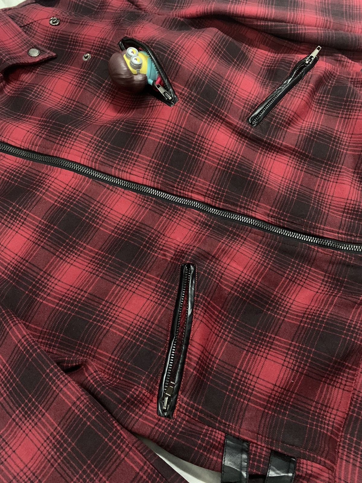 14th Addiction Vintage Japanese Brand Plaid Tartan Punk Biker Jacket Size US M / EU 48-50 / 2 - 7 Thumbnail