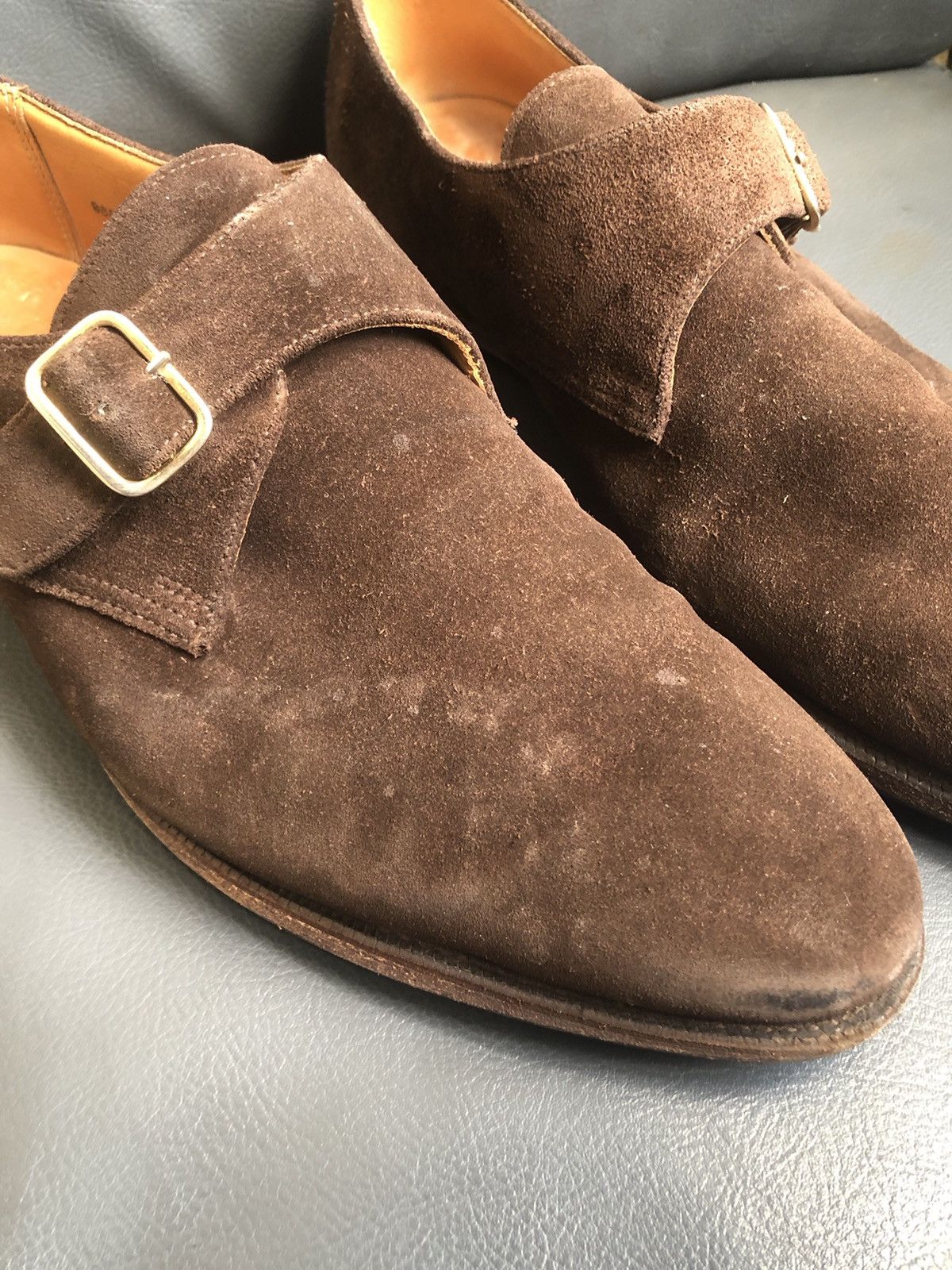 Crockett & Jones Crockett & Jones Malvern Brown Suede Men’s Shoes Sz UK 7.5 E Size US 7.5 / EU 40-41 - 15 Thumbnail