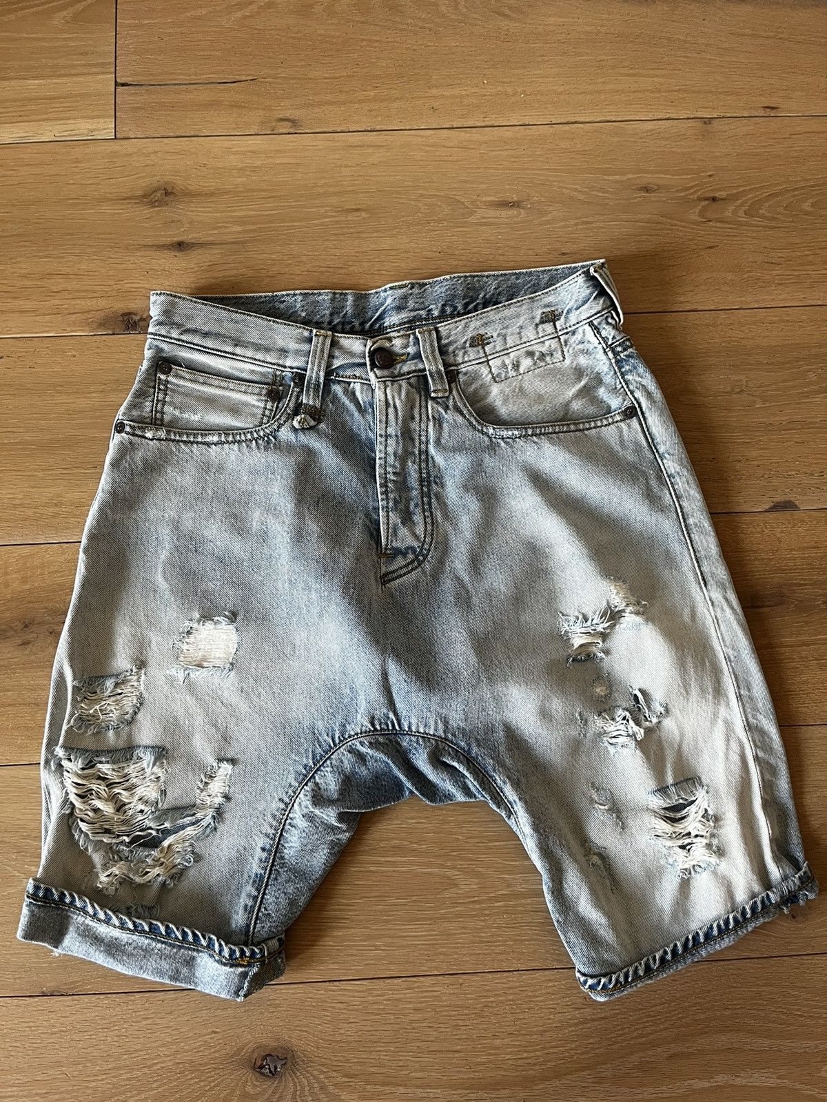 R13 R13 Distressed Denim Shorts 31 Size US 31 - 3 Thumbnail