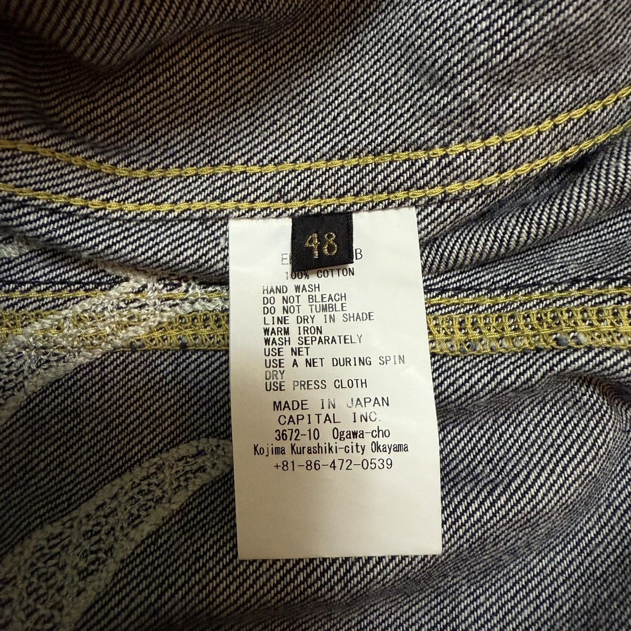 Kapital Kapital Bone 11.5oz Denim Jacket 48 Size US L / EU 52-54 / 3 - 3 Thumbnail