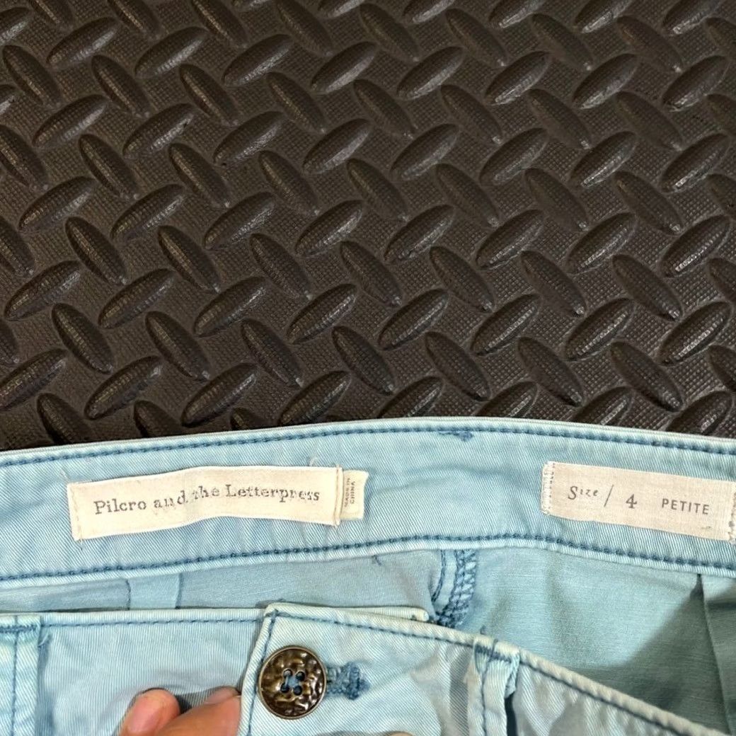 Vintage Pilcro and the Letterpress Blue Button Front Skirt Petite 4 Size 27" / US 4 / IT 40 - 3 Thumbnail