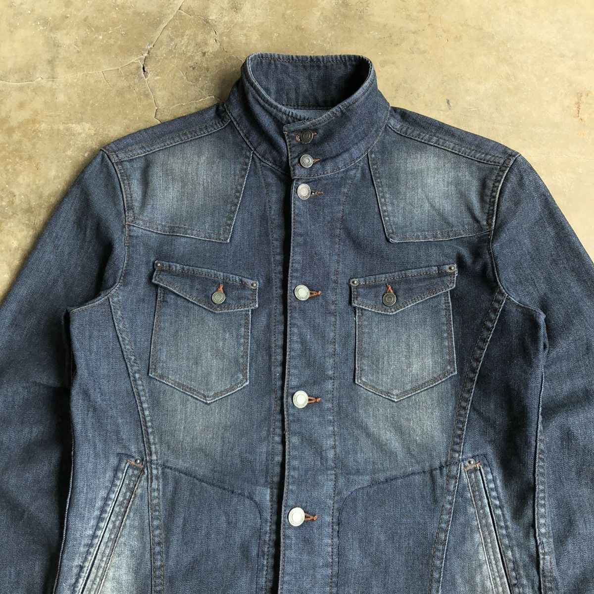 Nicole Club 2000s Nicole Club For Men Biker Denim Jacket Blue Indigo Size US M / EU 48-50 / 2 - 2 Thumbnail