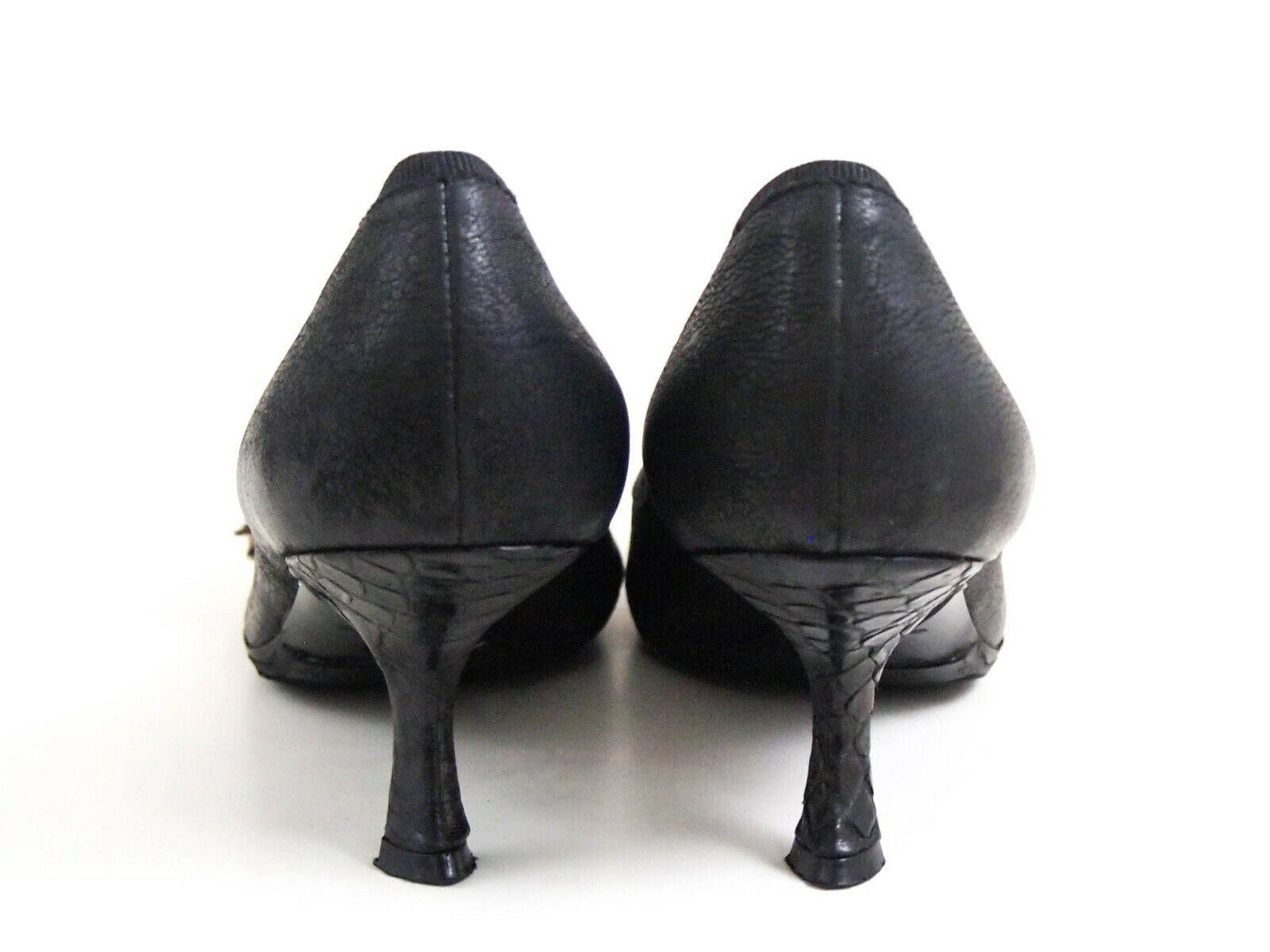 Prada Prada Pumps Sculptural Mid Heel Black Womens US 6 EU 36 Size US 6 / IT 36 - 7 Thumbnail