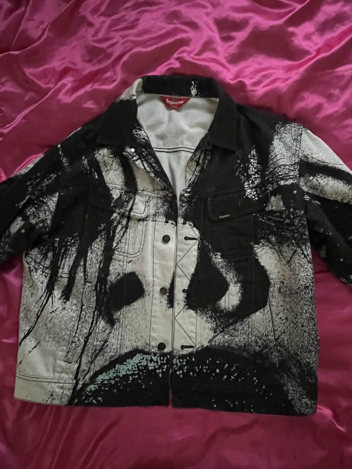 image of Supreme My Bloody Valentine Jacket in Black, Men's (Size Large)