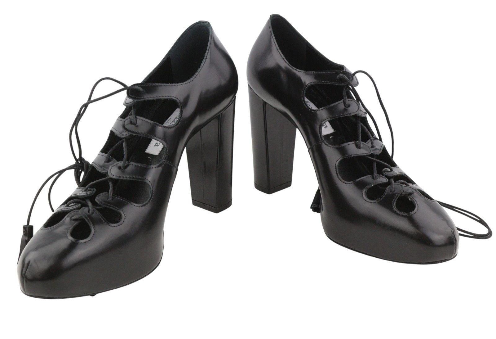 Max Mara SFILATA EU39 Black Leather Cut-Out Pumps 88721 Size US 8 / IT 38 - 5 Thumbnail
