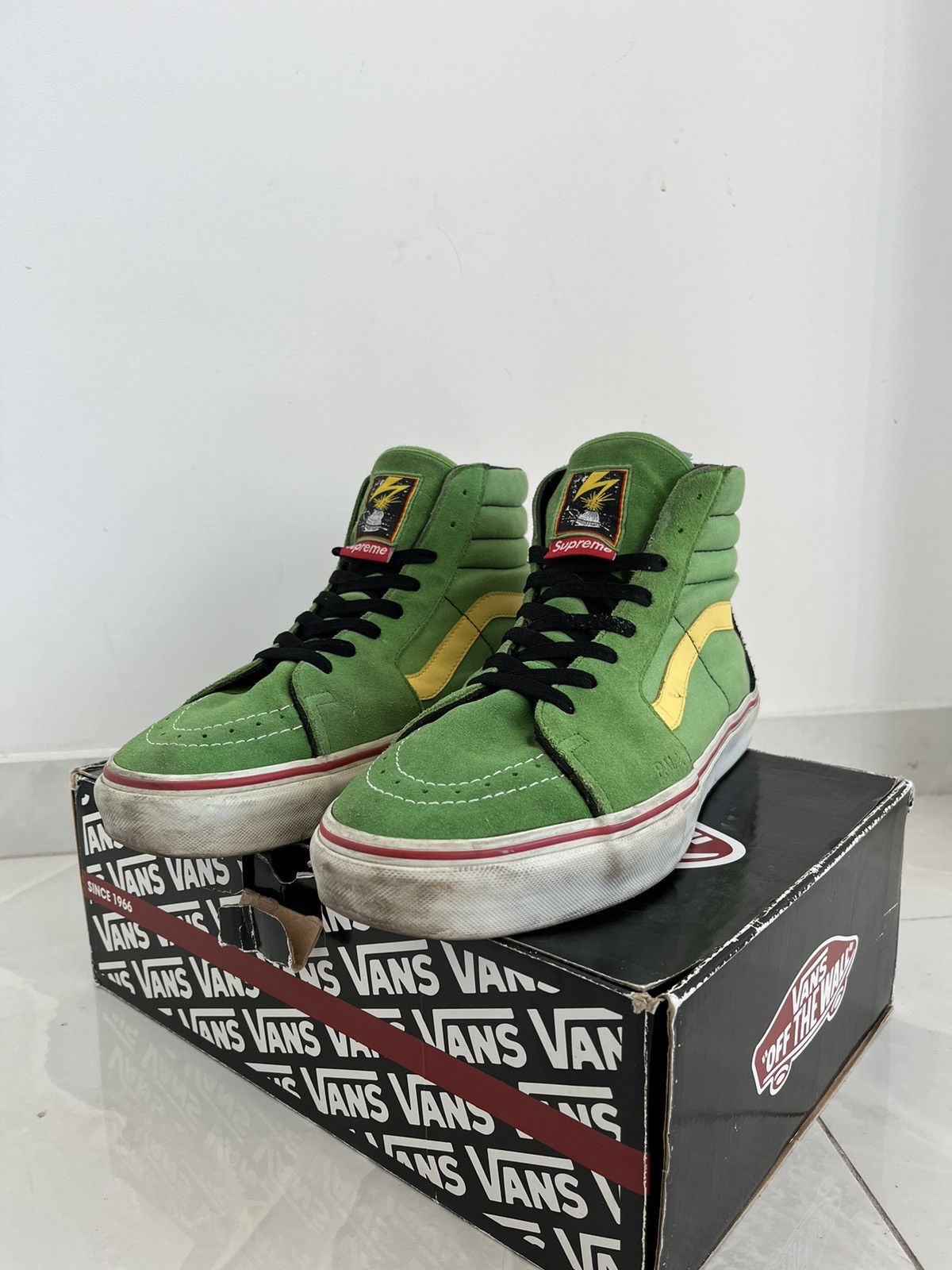 Supreme × Vans Vans x Supreme x Bad Brain Sk8-HI green Size US 11 / EU 44 - 4 Thumbnail