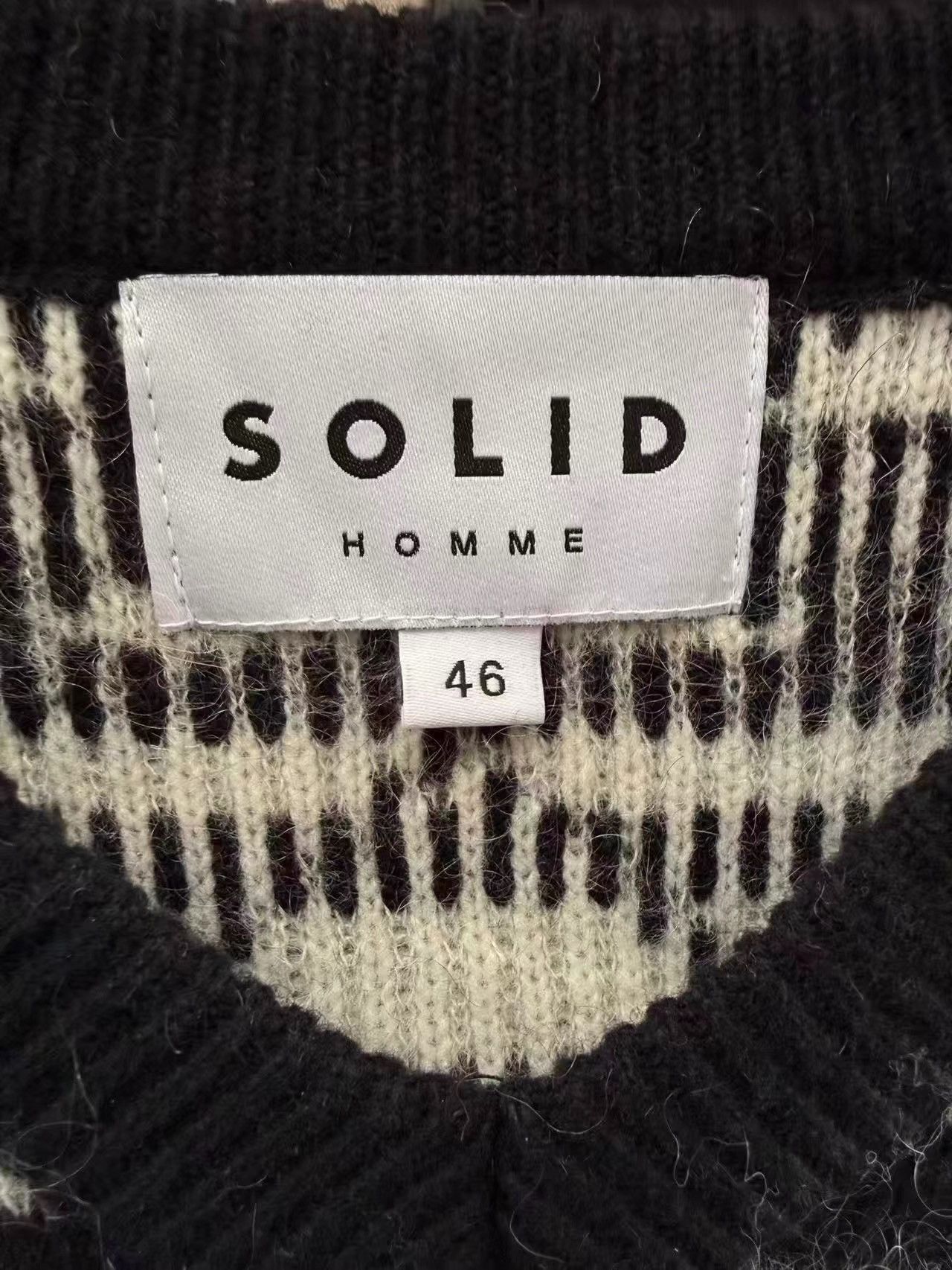 Solid Homme SOLID HOMME Black and White Argyle Knit Vest K31 Size US S / EU 44-46 / 1 - 2 Thumbnail