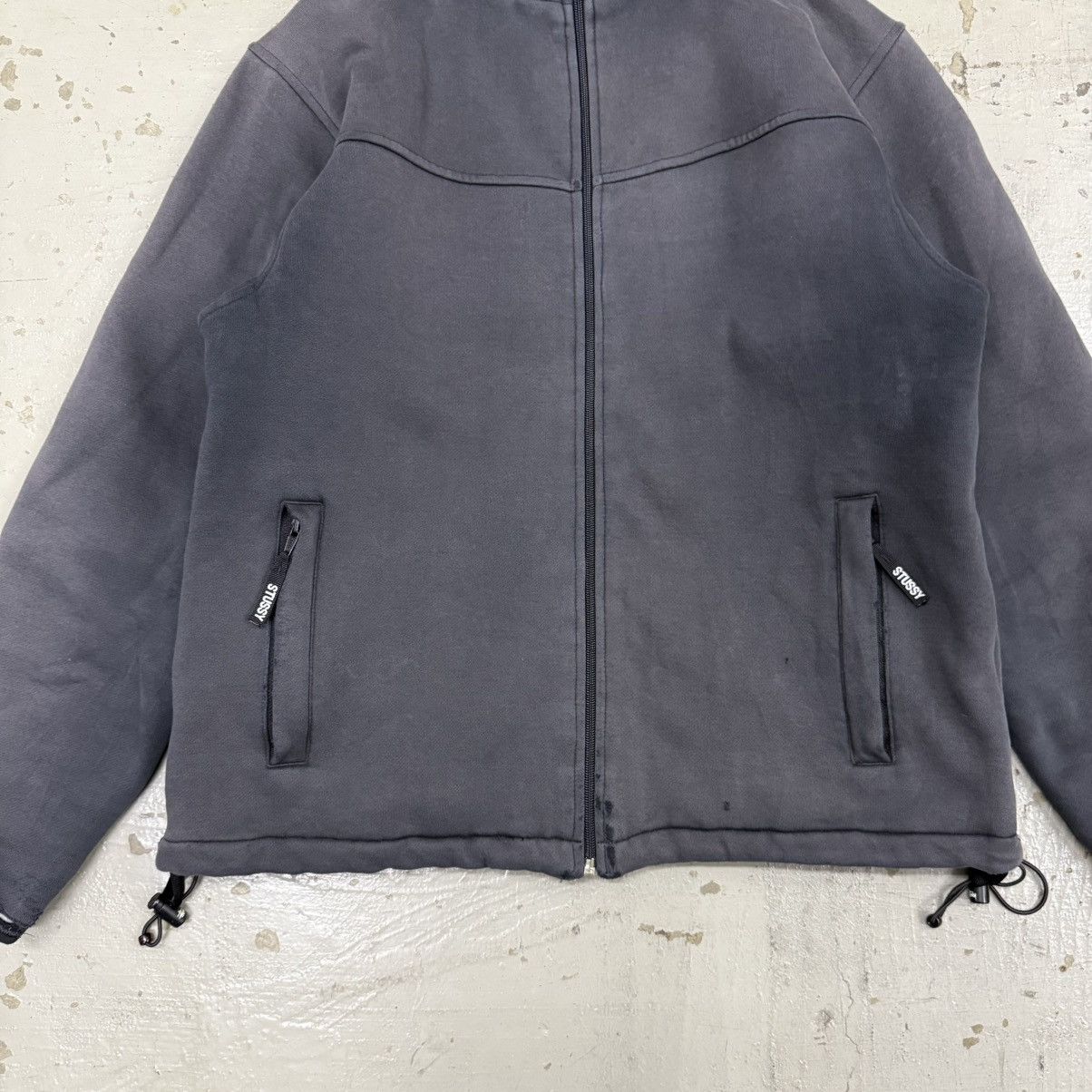 Stussy Old Stussy Fleece Full Zip Jacket Thrash Distressed Size US M / EU 48-50 / 2 - 4 Thumbnail