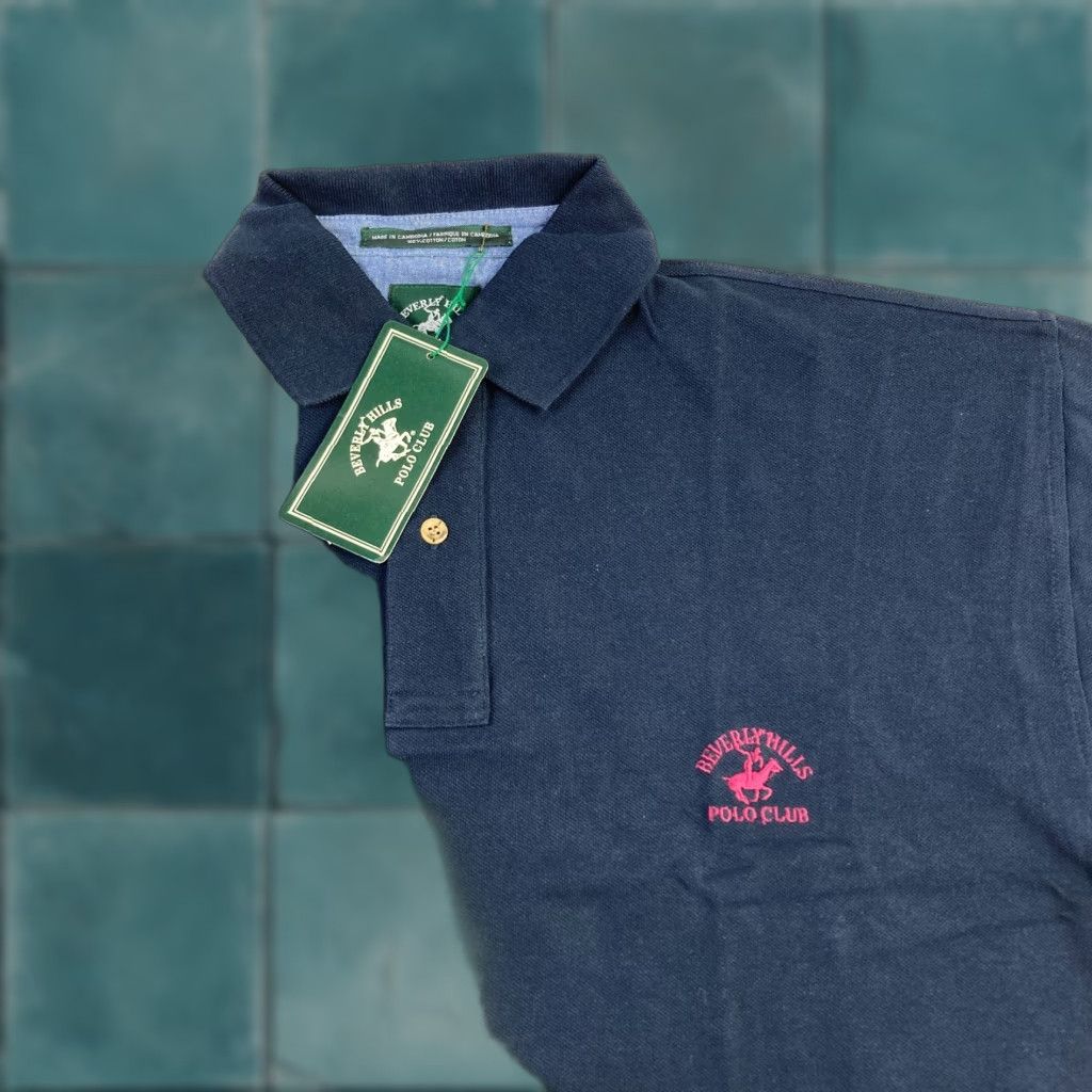 Beverly Hills Polo Club VINTAGE Beverly Hills Polo Club Polo Shirt Mens M Navy Blue Embroidered NWT Shirt Size US M / EU 48-50 / 2 - 1 Thumbnail