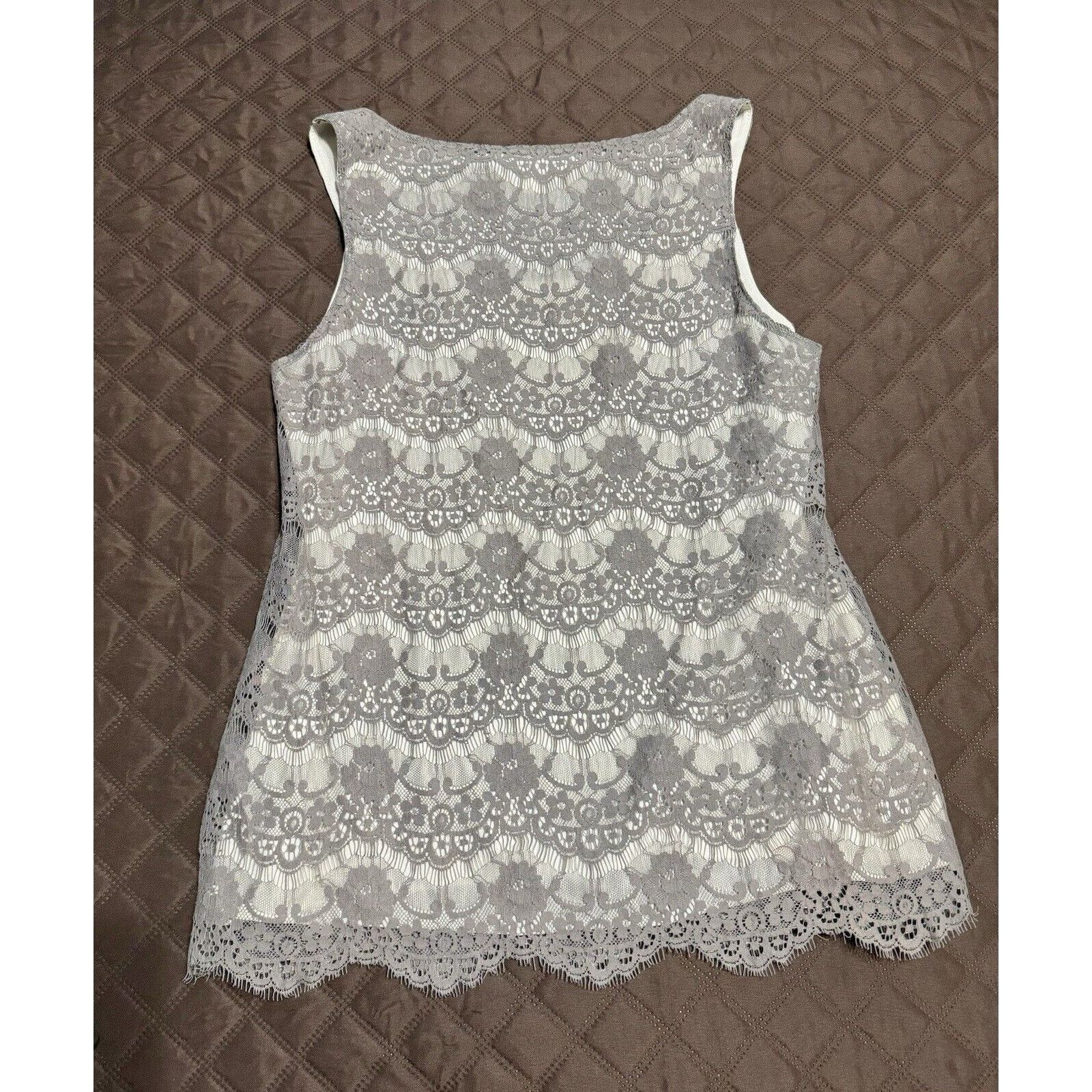 Banana Republic Banana Republic Women's Fully Lined Lace Floral Shell Small Size S / US 4 / IT 40 - 5 Thumbnail